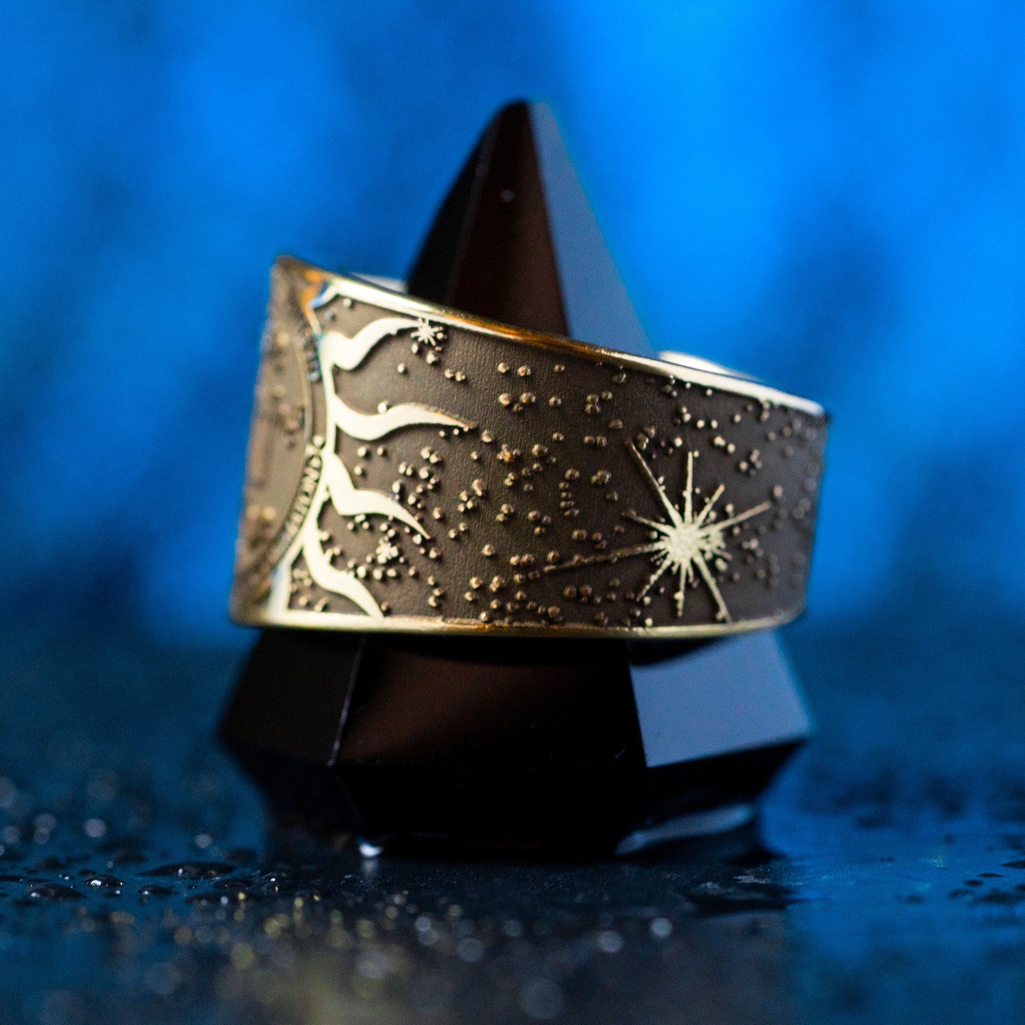 Archangel Gabriel Brass Ring: Seal of Solomon Kabbalah Amulet