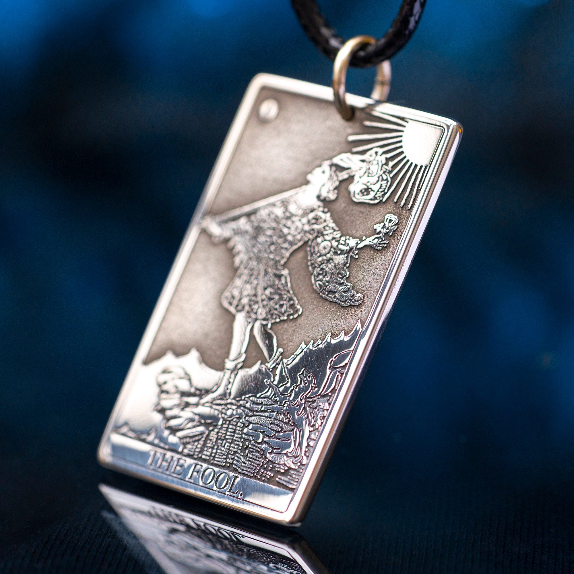The Fool Tarot Card Pendant: Major Arcana Occult Amulet
