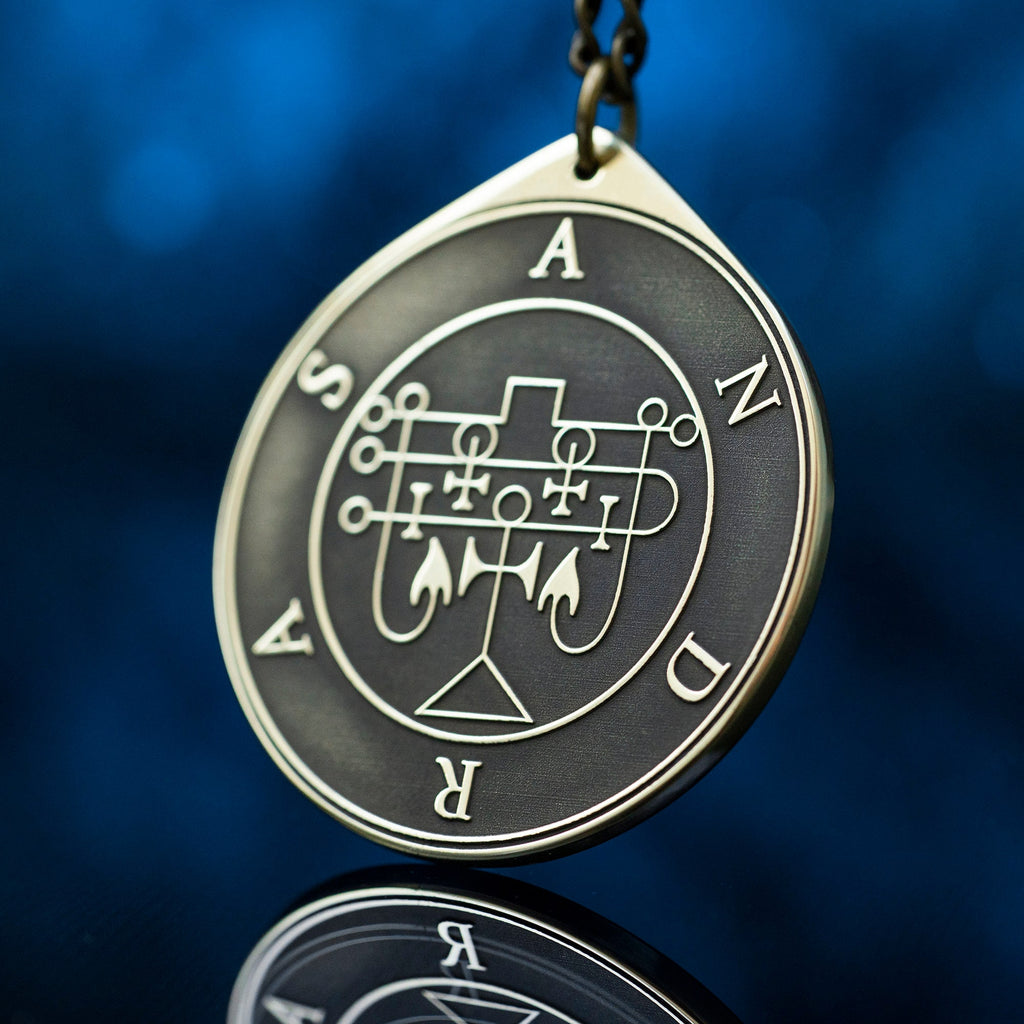 Andras Seal Pendant: Lesser Key of Solomon Amulet, Occult Talisman