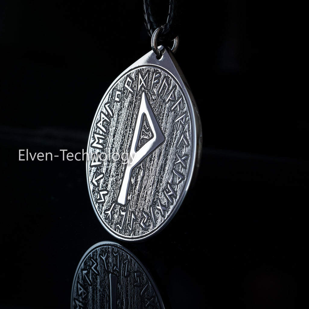 Viking Perfection Wunjo Rune pendant in Wheel of Universe North Celtic amulet Elder Futhark talisman occult magic
