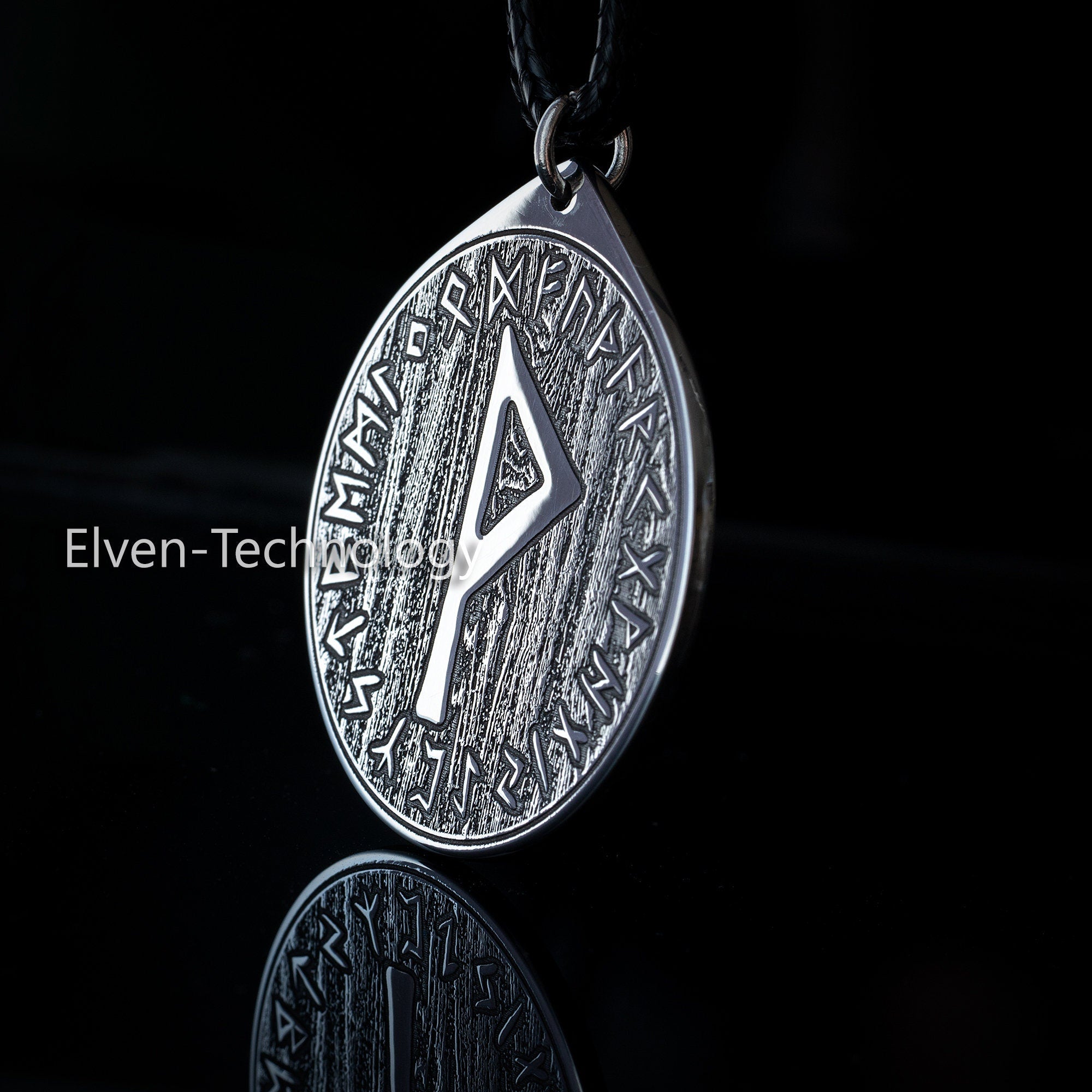 Viking Perfection Wunjo Rune pendant in Wheel of Universe North Celtic amulet Elder Futhark talisman occult magic