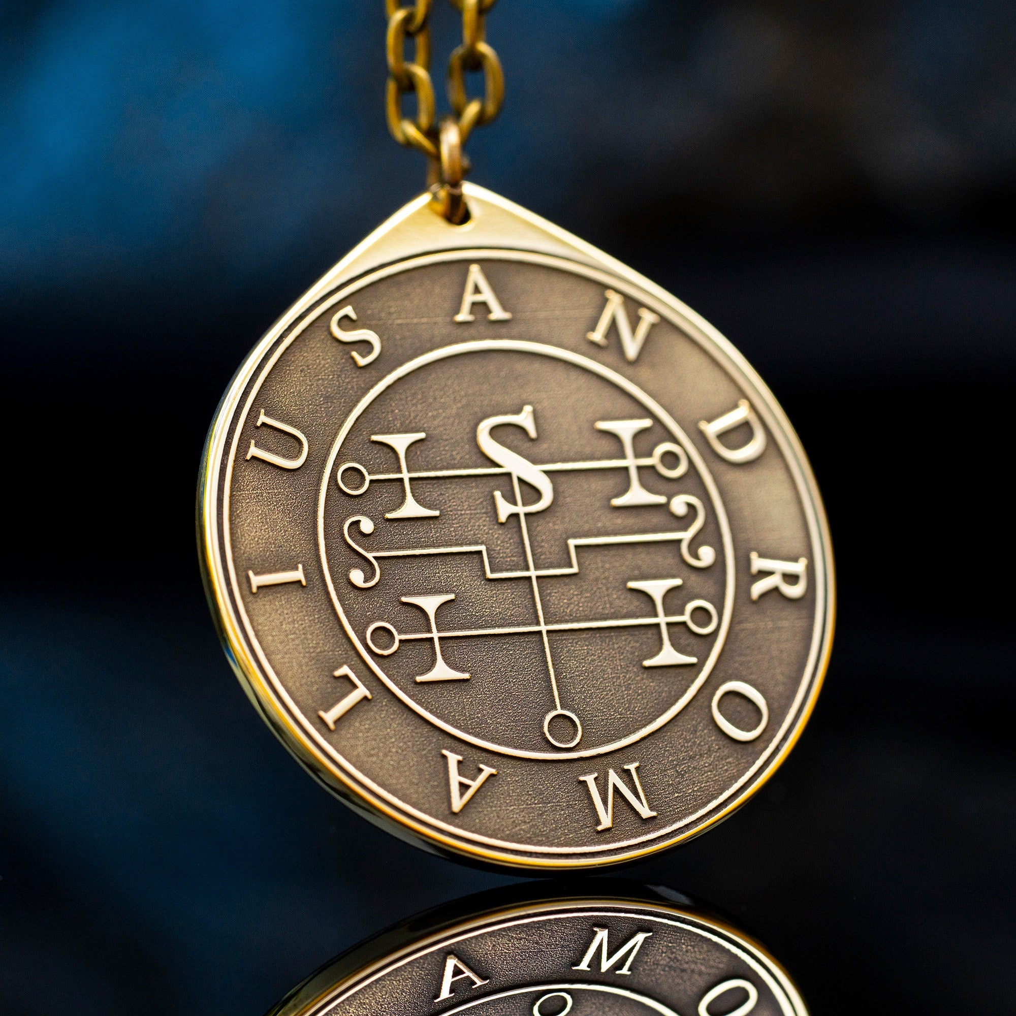 Earl Andromalius Demon of Thief and Wickedness - Lesser Key of Solomon Seal demon pendant amulet kabbalah occult magic goetia talisman