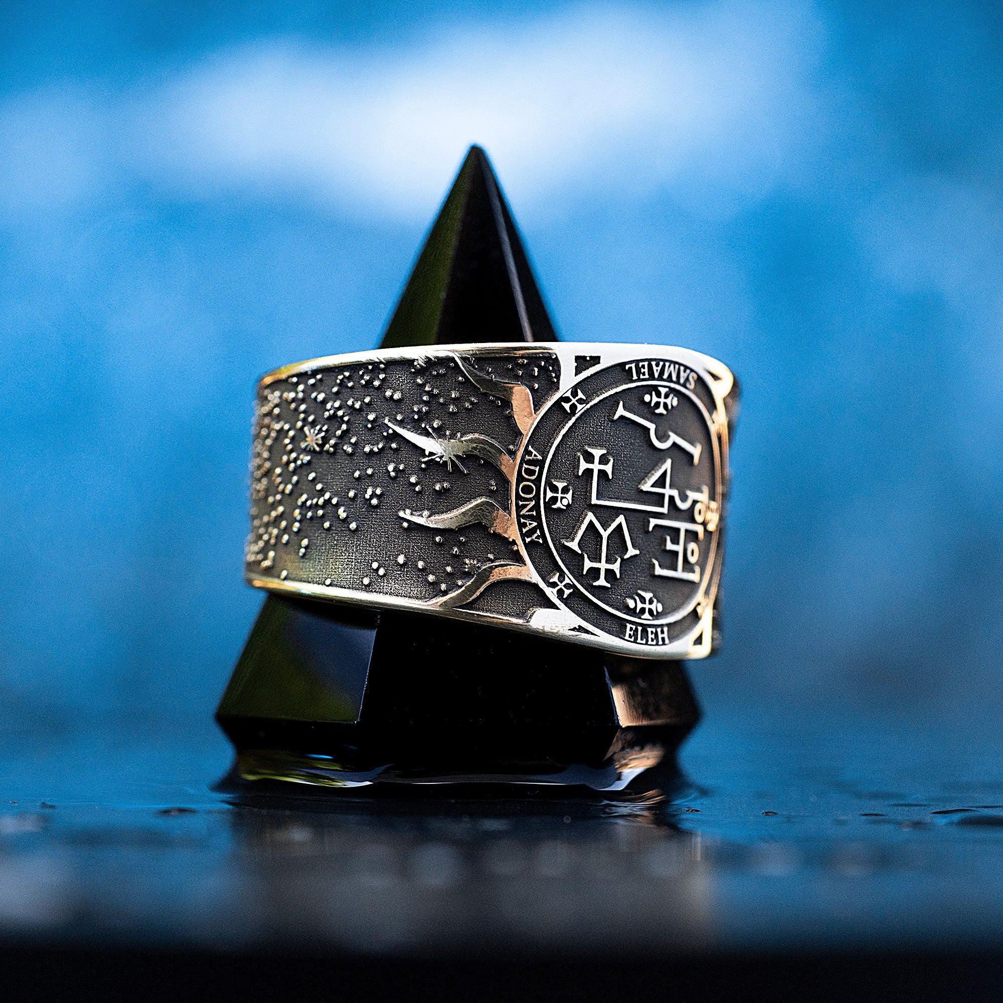 Samael Seal Ring: Angel of Divine Teaching, Kabbalah Amulet Talisman