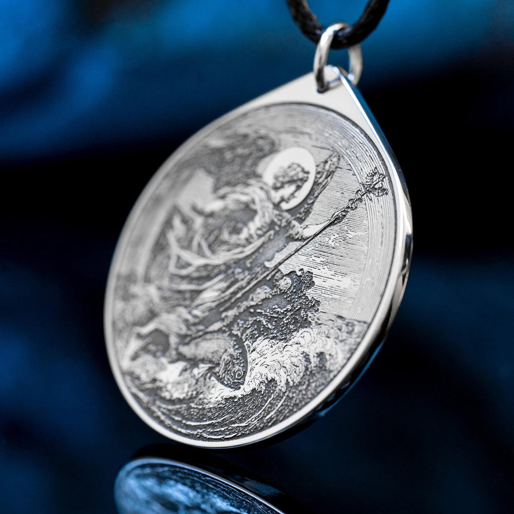 Archangel Raphael Pendant: Seal of Solomon Amulet - Stainless Steel