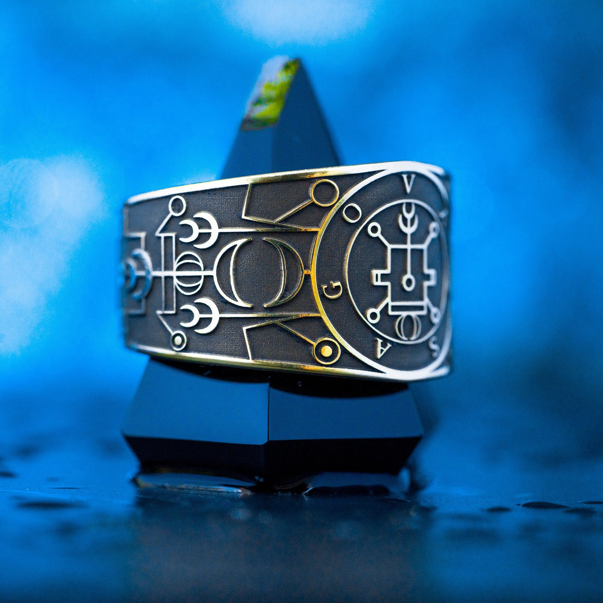 Vassago Seal Ring: Demon of Hidden Truths and Revelation, Goetia Solomon Kabbalah amulet