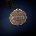 Duke Vepar Brass Pendant: Lesser Key of Solomon Seal Amulet
