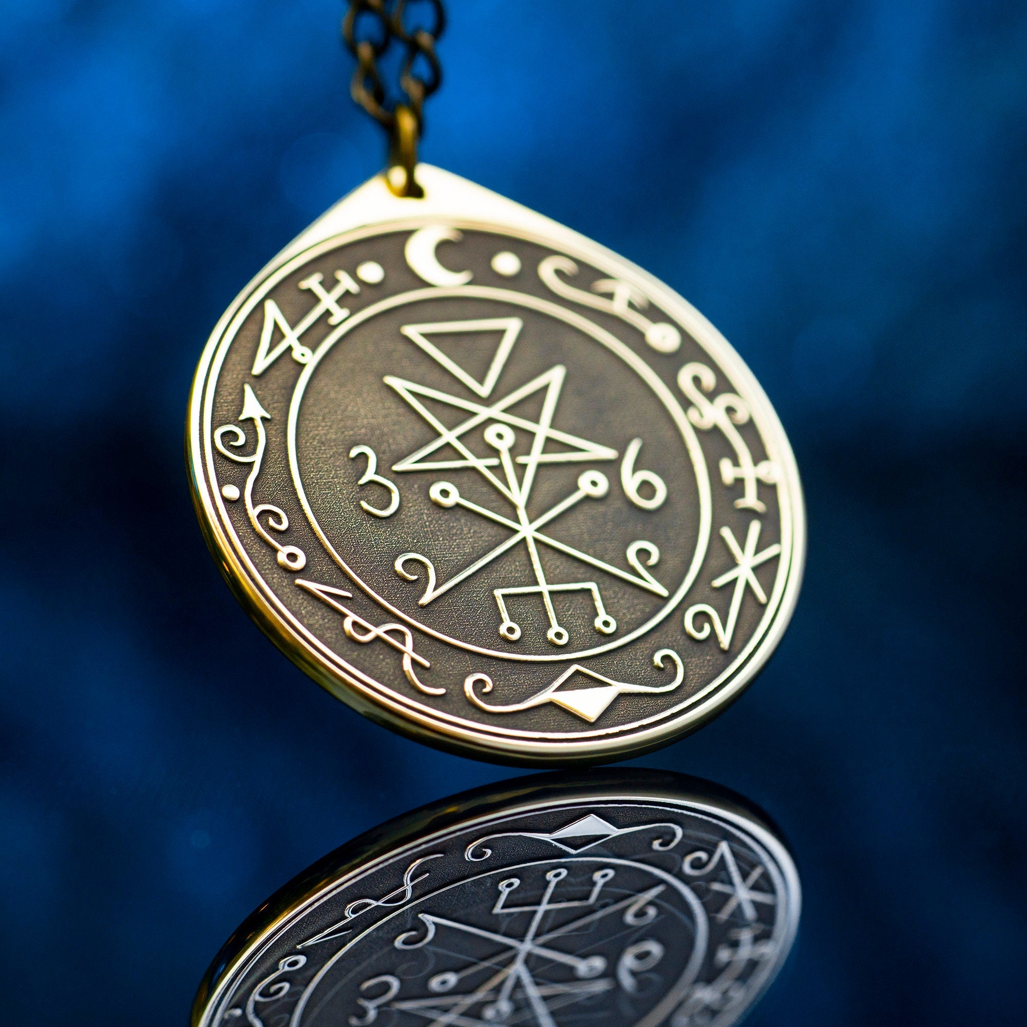 Lilith Seal Pendant: Goddess Demoness Amulet, Kabbalah Talisman