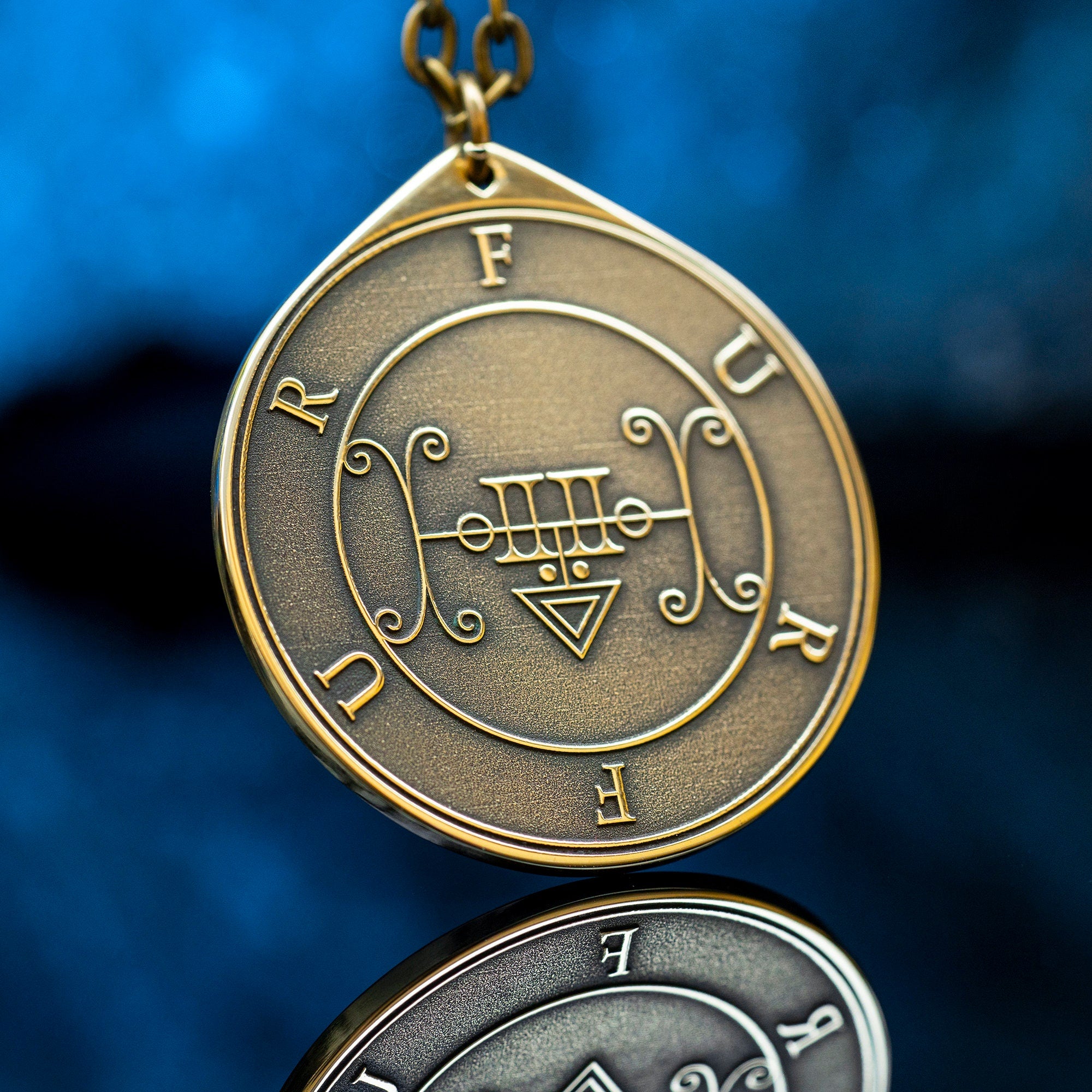 Earl Furfur Demon of Lightnings and Thunders - Lesser Key of Solomon Seal demon pendant amulet kabbalah occult magic goetia talisman