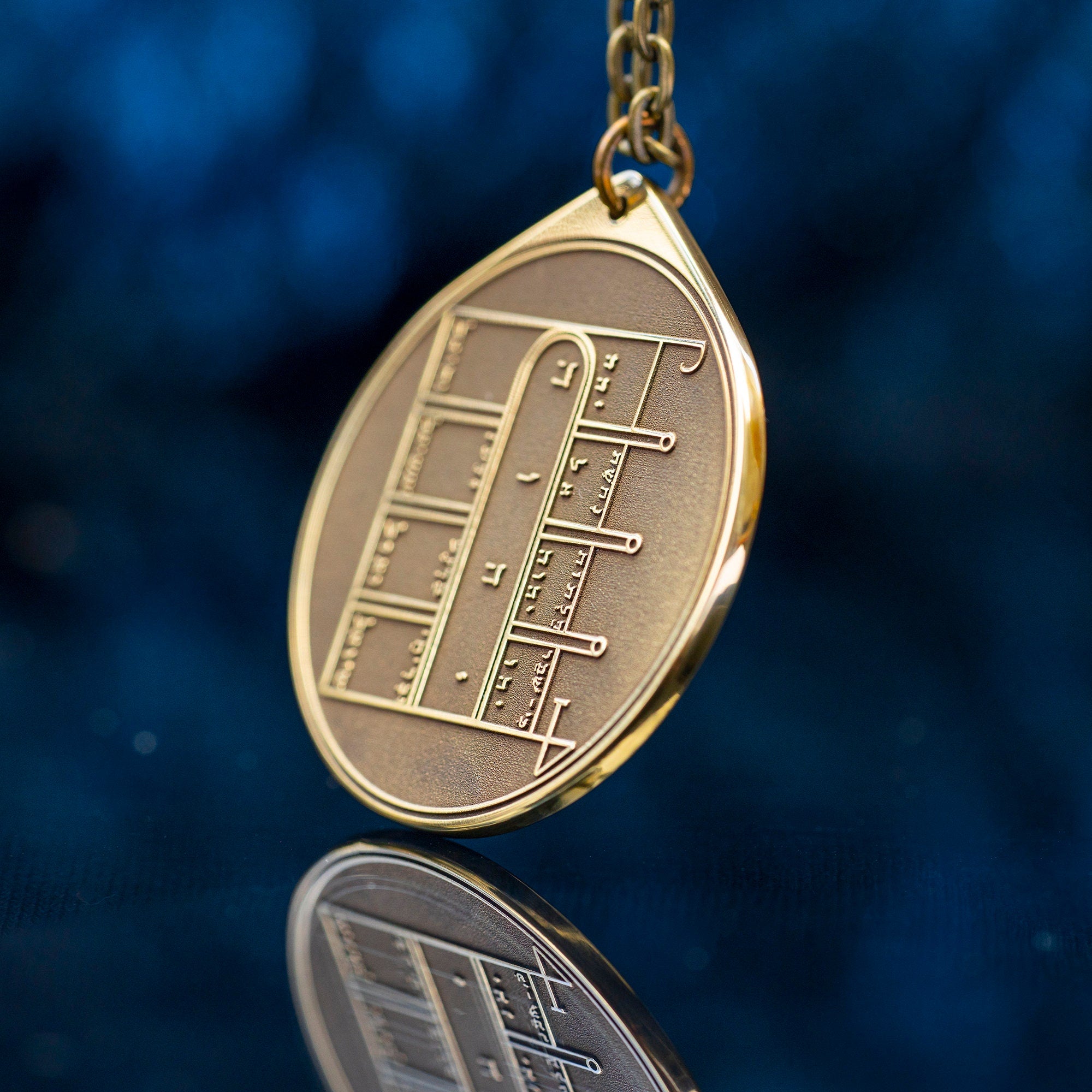 The First Pentacle of the Moon pendant Solomon kabbalah amulet talisman seal goetia occult magic lemegeton