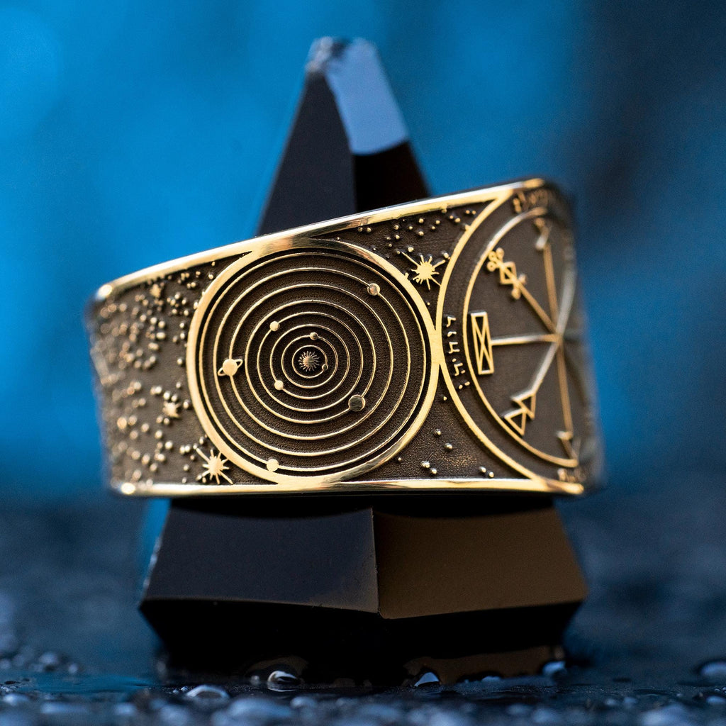 Goetia First Pentacle of Jupiter Ring: Solomon Kabbalah Amulet Talisman