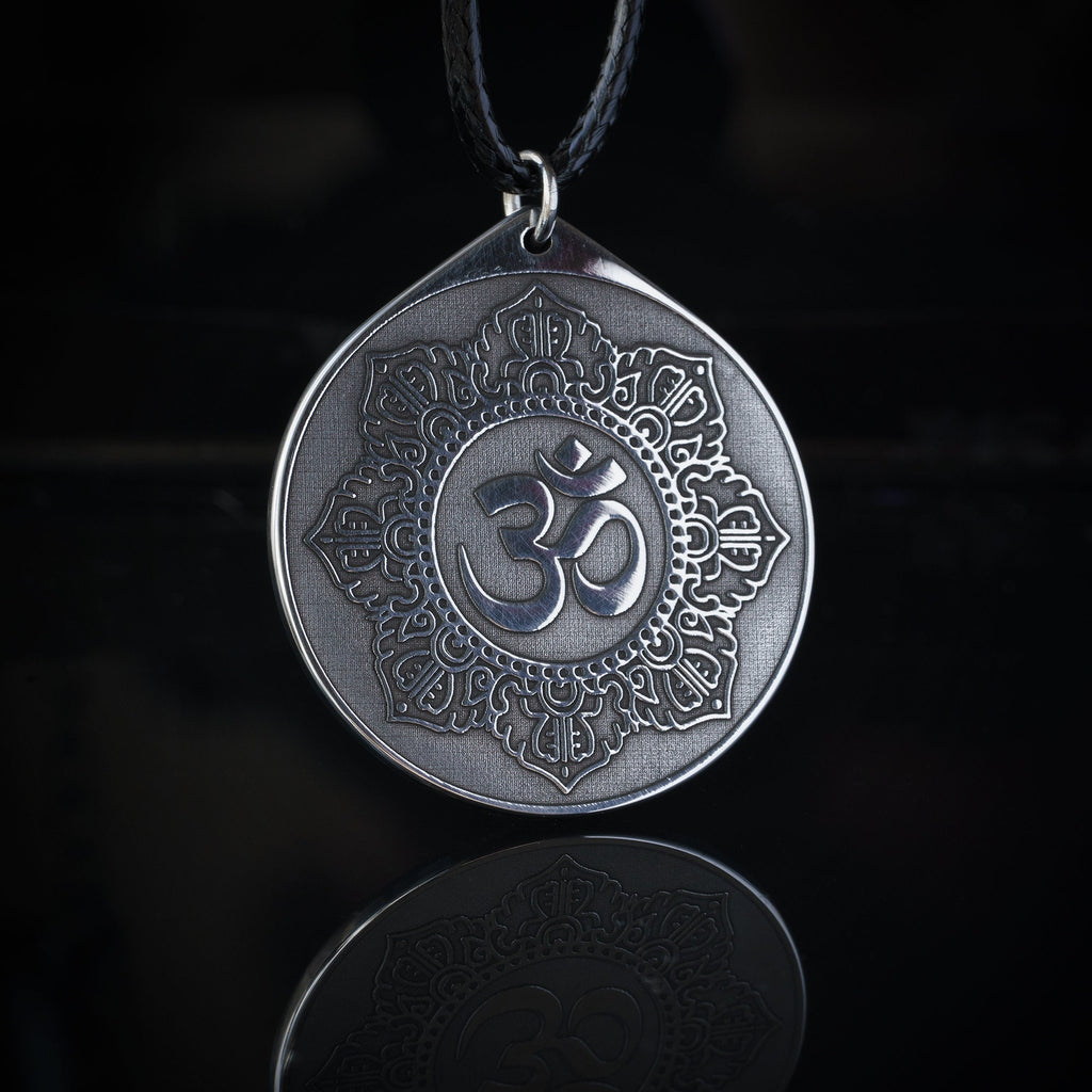 OM Lotus Pendant Yoga Mantra Sacred Chakra Yantra amulet pendant occult magic talisman