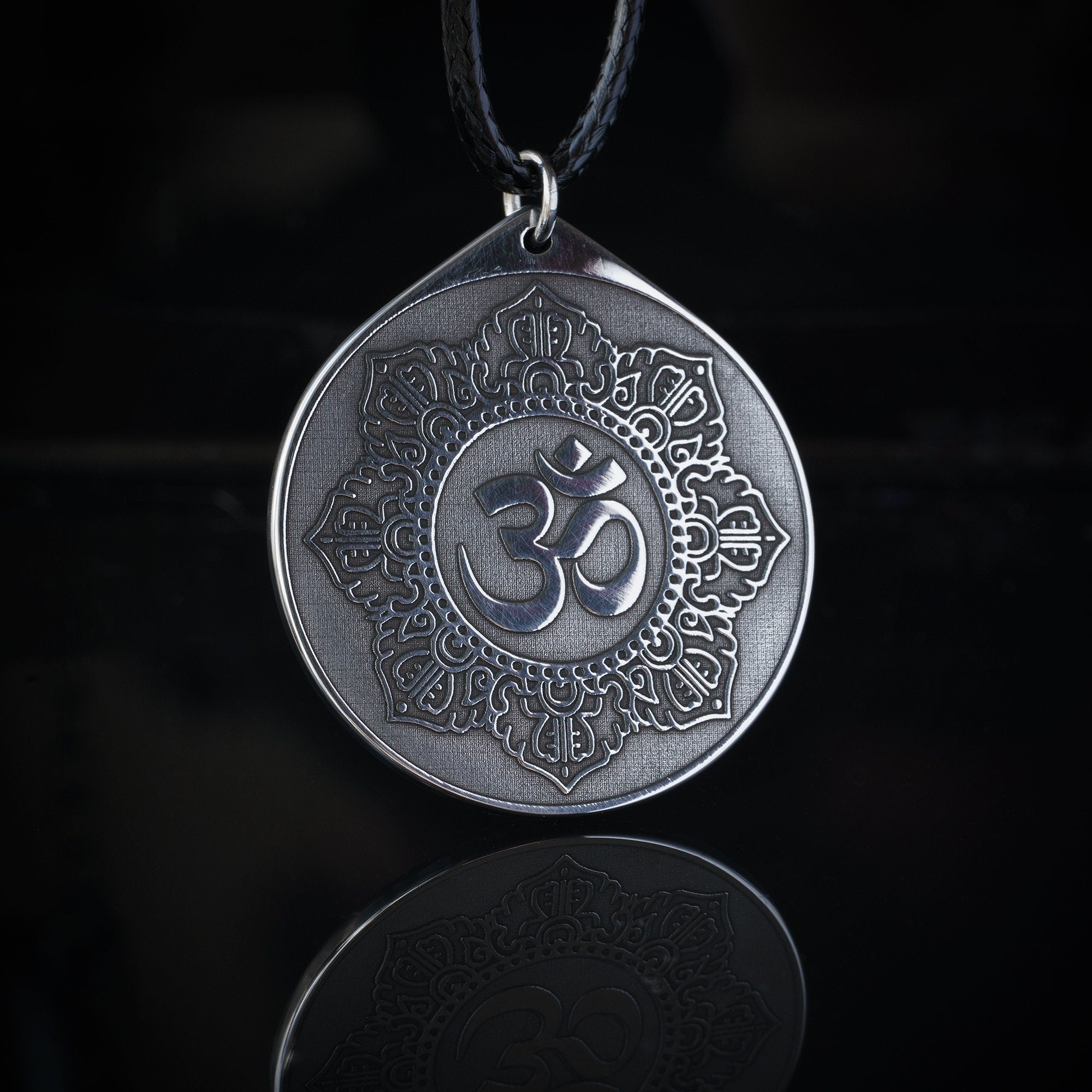 OM Lotus Pendant Yoga Mantra Sacred Chakra Yantra amulet pendant occult magic talisman