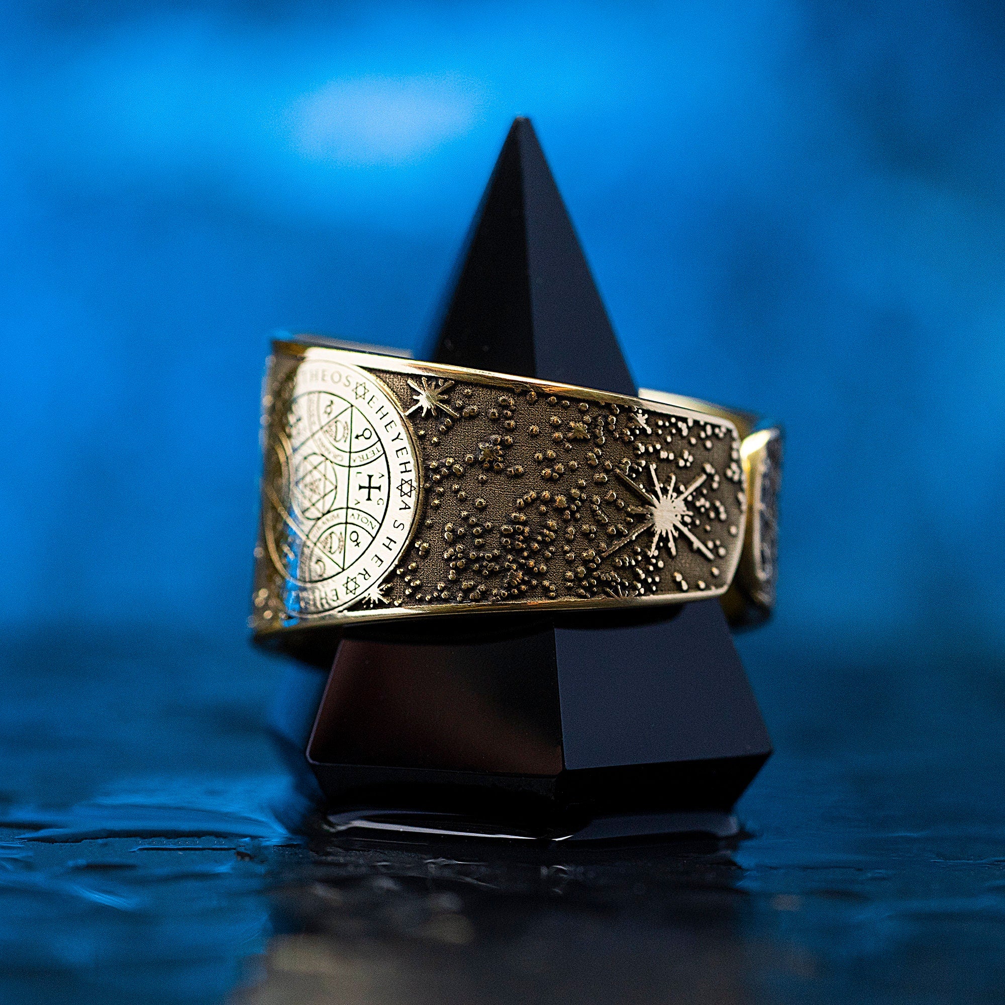 Tetragrammaton Brass Ring: Enochian Sigil, Solomon Goetia Kabbalah Seal