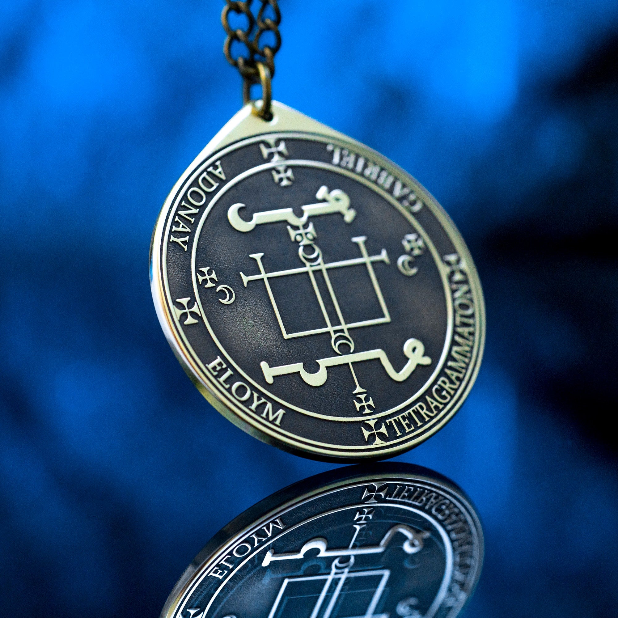 Archangel Gabriel Seal of Solomon Pendant: Kabbalah Amulet Talisman