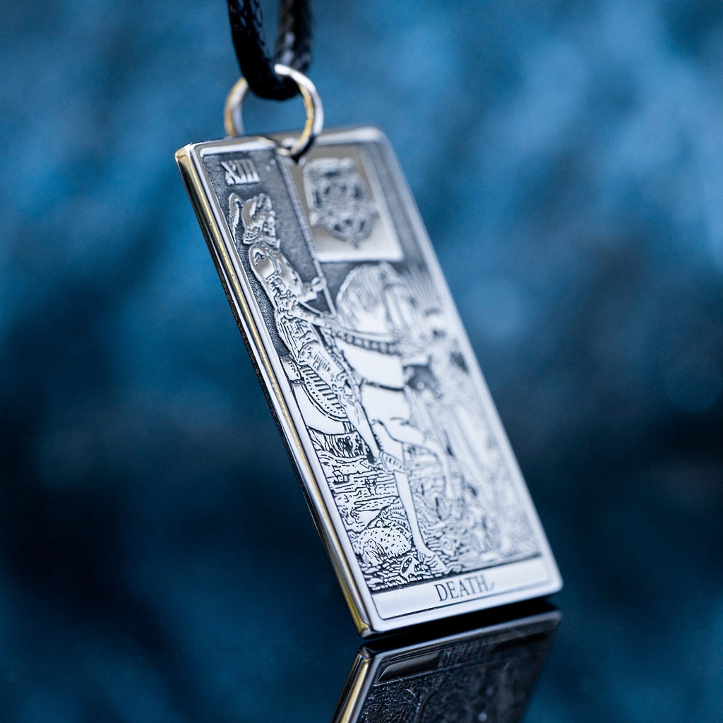 Death Major Arcana Tarot card pendant | Occult Accessories | Mystical Mastery | kabbalah amulet occult magic talisman