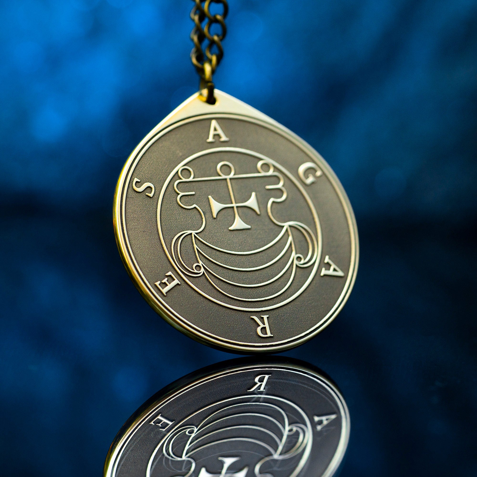 Agares Demon Destroyer Dignities Spiritual and Temporal - Lesser Key of Solomon Seal pendant amulet kabbalah occult magic goetia talisman