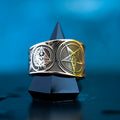 Baphomet Seal Ring: from Life to Death Alchemy, Solomon Goetia Occult Talisman
