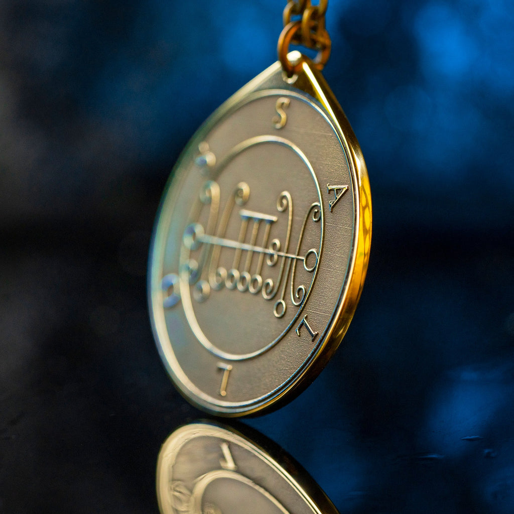 Duke Sallos Brass Pendant: Lesser Key of Solomon Amulet