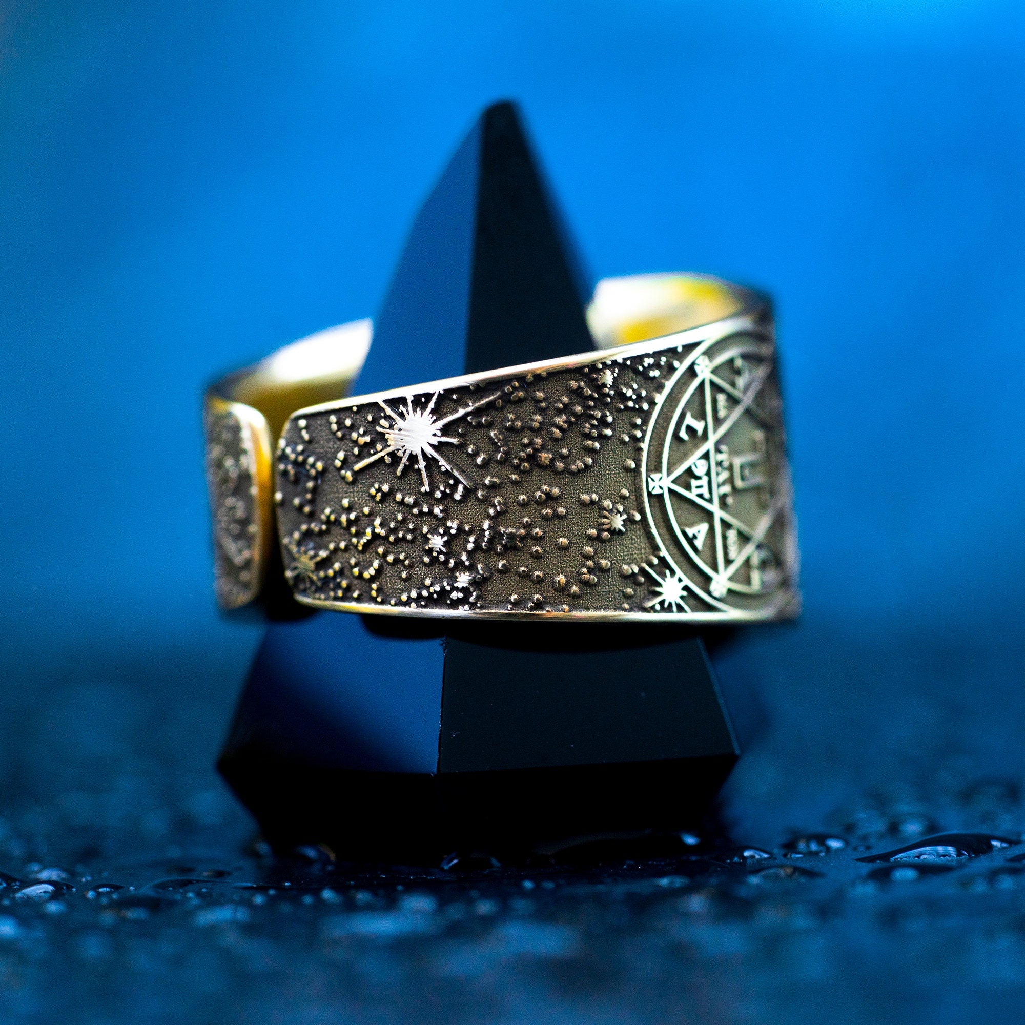 Tetragrammaton Enochian Sigil Ring: Goetia Solomon Kabbalah Occult Protection