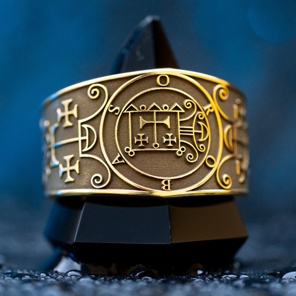 Orobas Seal Ring: Adjustable Brass Occult Ring