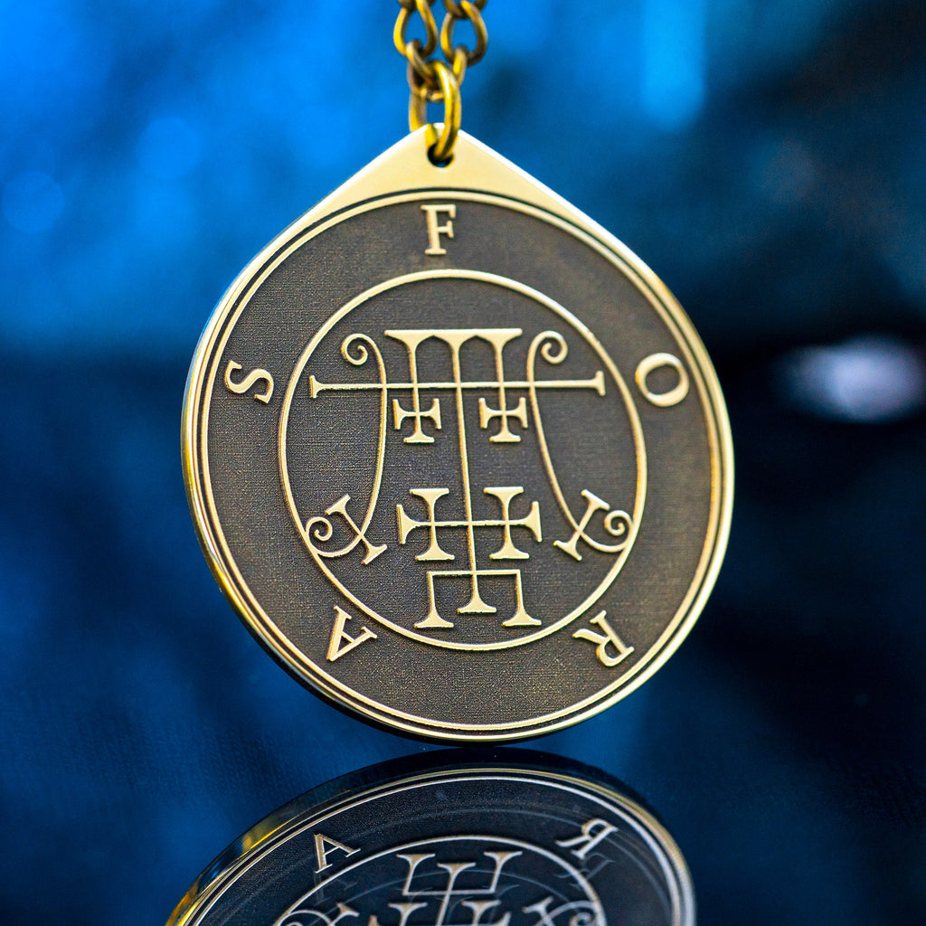 Foras Seal Pendant: Demon of Knowledge and Virtues, Solomon Kabbalah Amulet Goetia