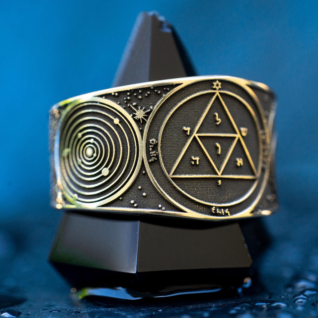 Goetia Third Pentacle of Mars Ring: Kabbalah Seal of Solomon Amulet