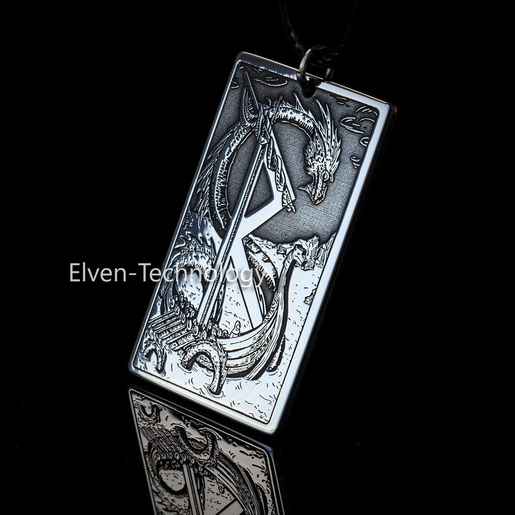 Raidho Rune The Journey of Life for Raw Physical Power Celtic Dragon Elder Futhark Rune viking magic amulet kabbalah pendant talisman