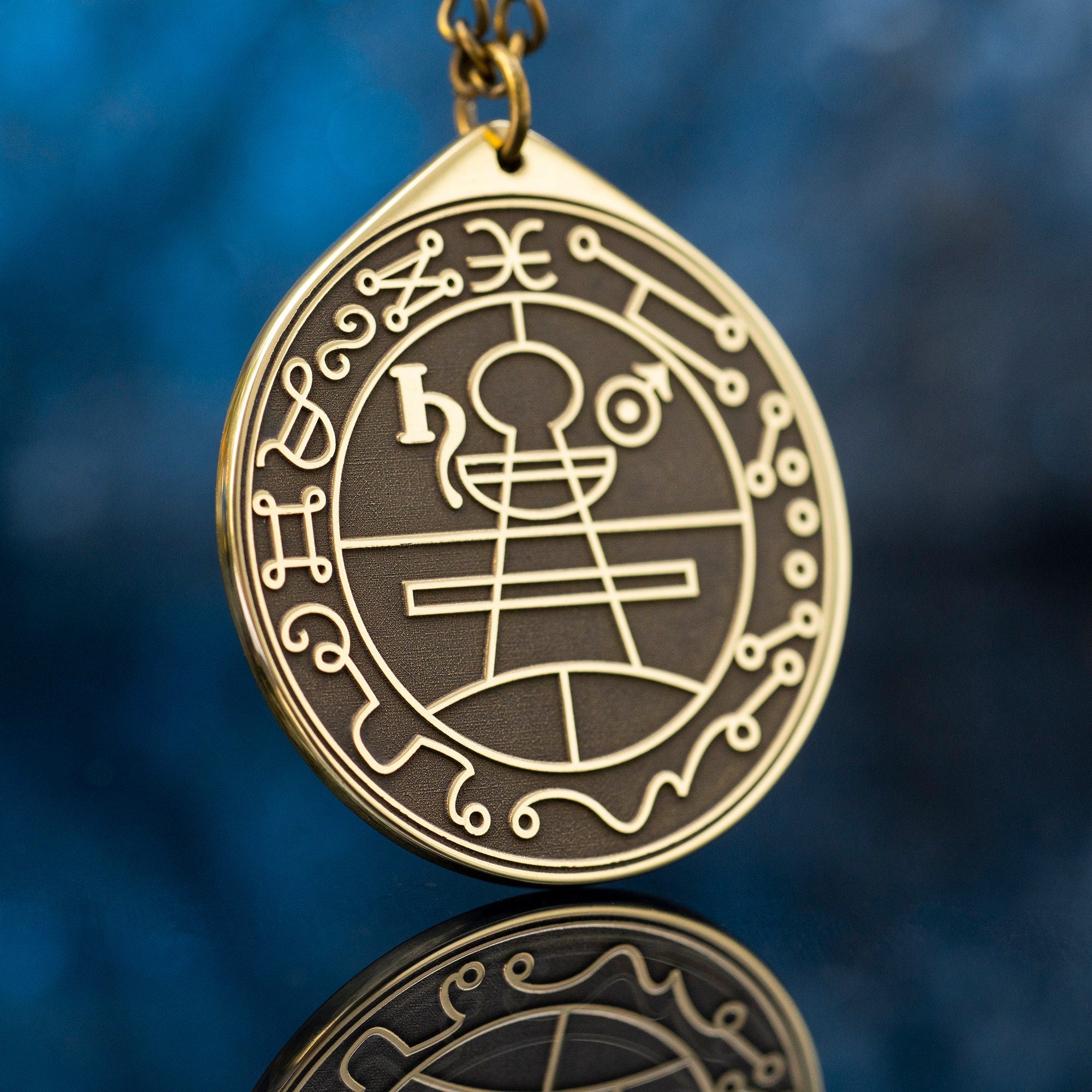 Secret Seal of Solomon Pendant: Goetia Sacred Kabbalah Amulet Talisman