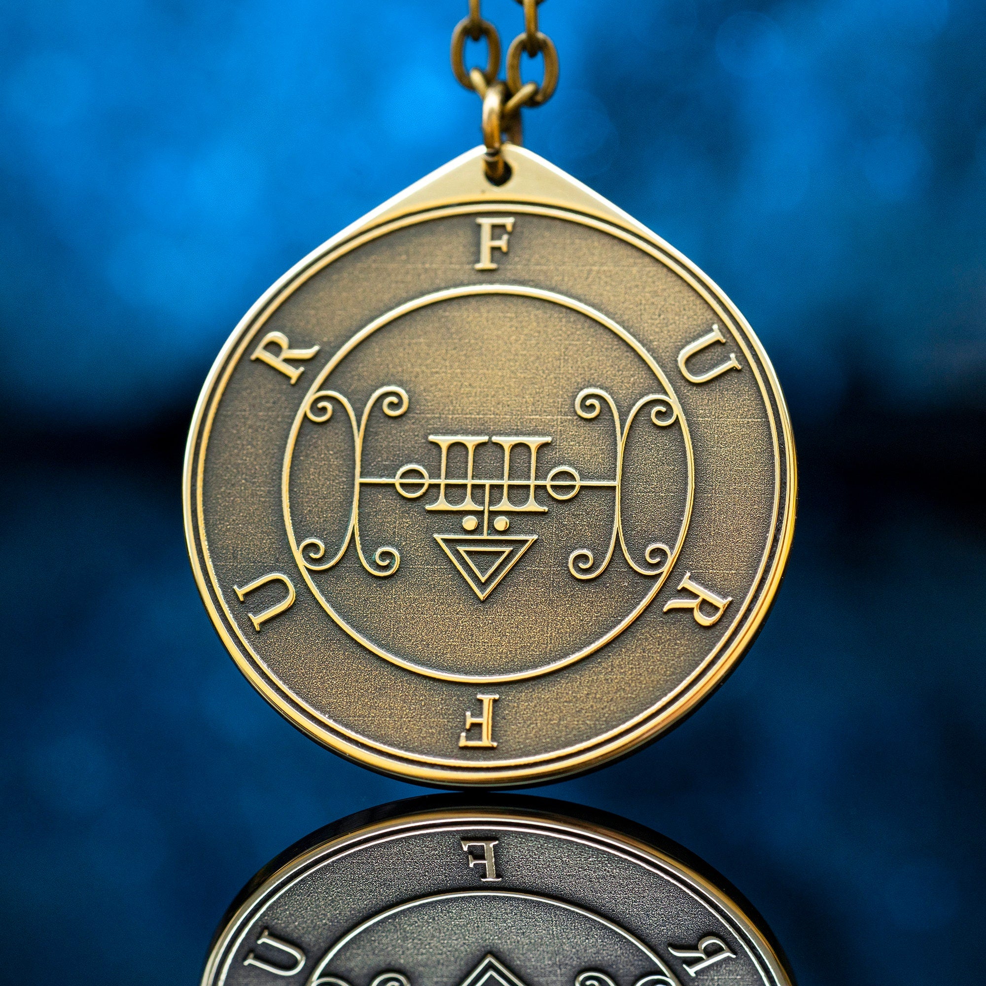 Earl Furfur Demon of Lightnings and Thunders - Lesser Key of Solomon Seal demon pendant amulet kabbalah occult magic goetia talisman