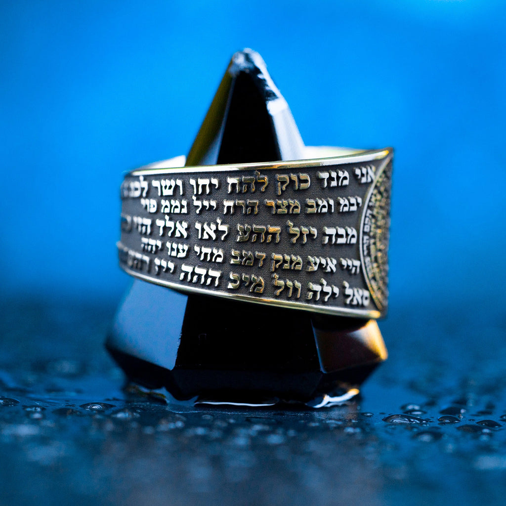 72 Names of God Ring: Sacred Energy, Divine Vibration, Solomon Goetia Kabbalah Amulet