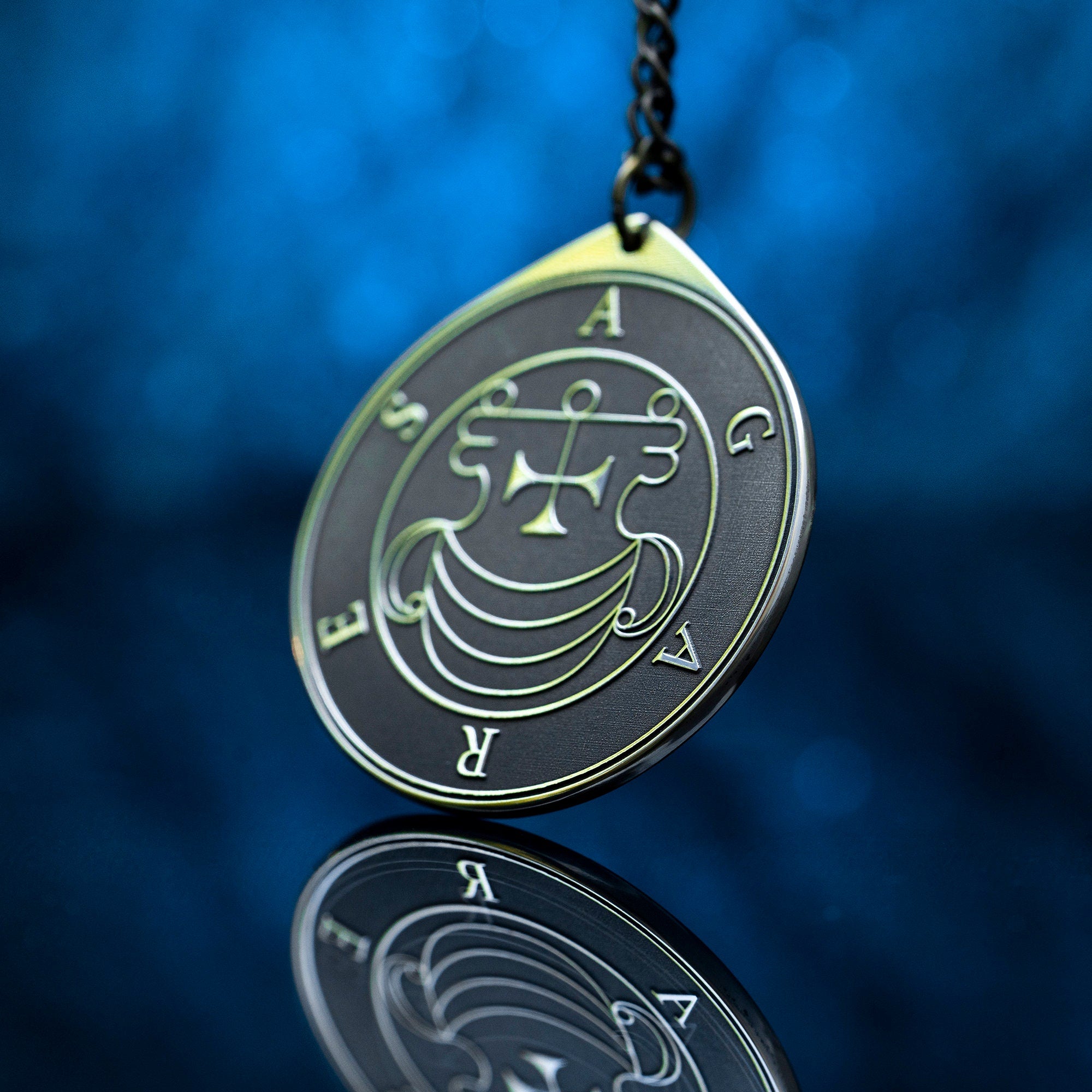 Agares Demon Destroyer Dignities Spiritual and Temporal - Lesser Key of Solomon Seal pendant amulet kabbalah occult magic goetia talisman
