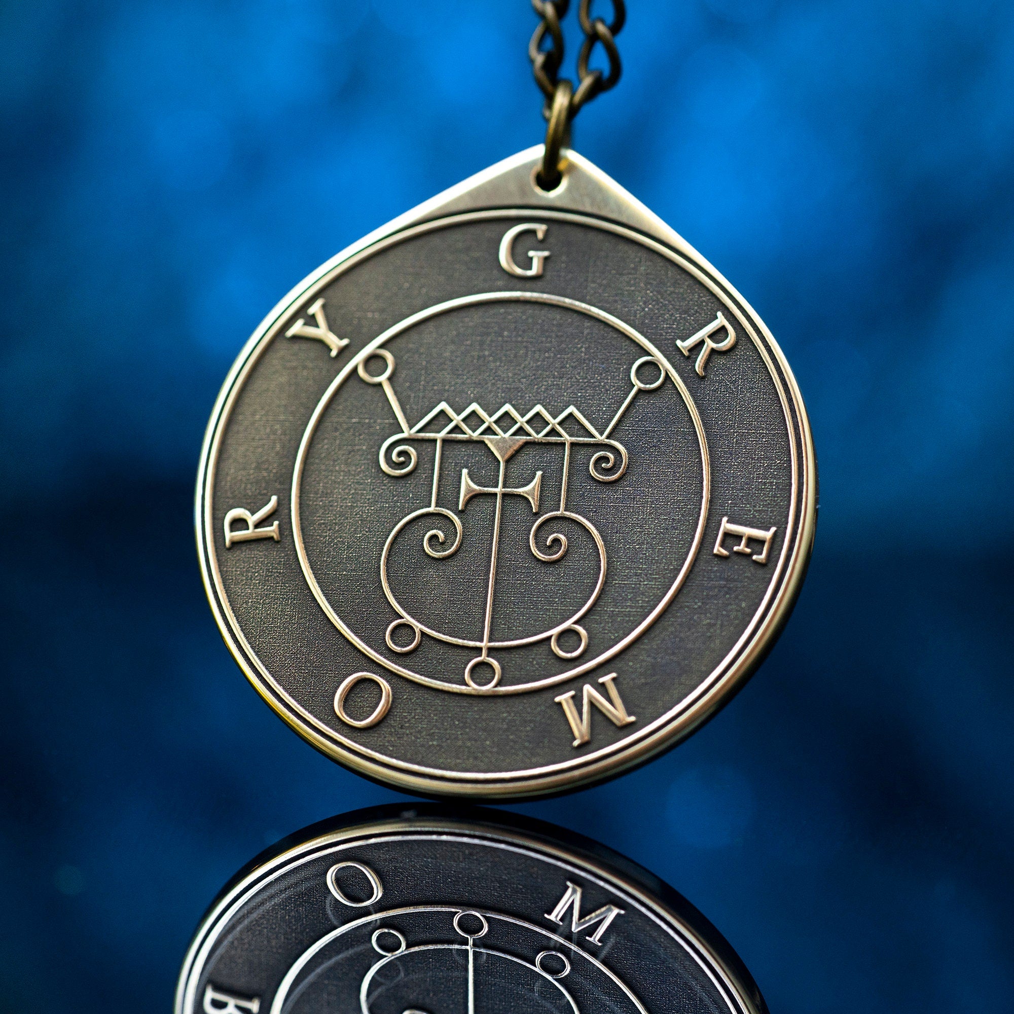 Duke Gremory Brass Pendant: Lesser Key of Solomon Amulet