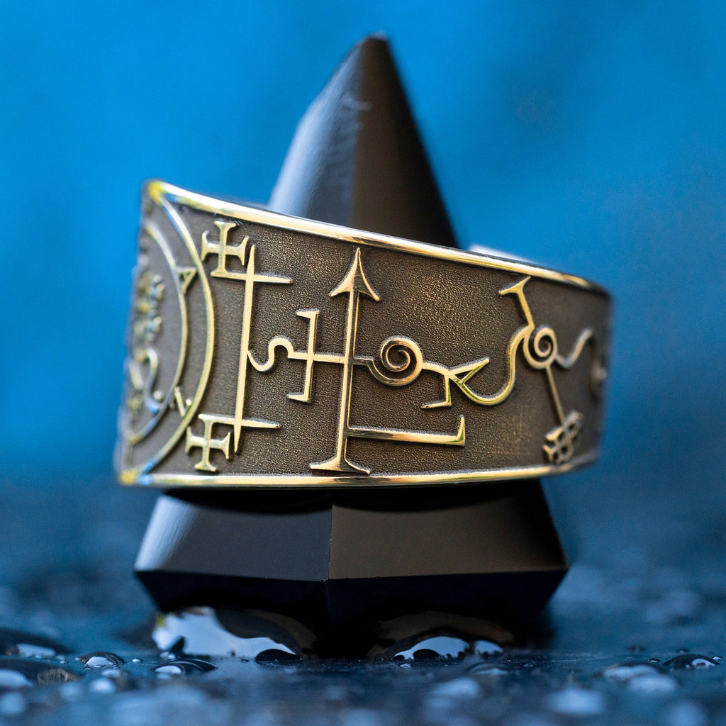 Pazuzu - Demon King of Wind and Storms occult adjustable ring, Sumerian and Assyrian demon Mesopotamian protection Seal sacred magic