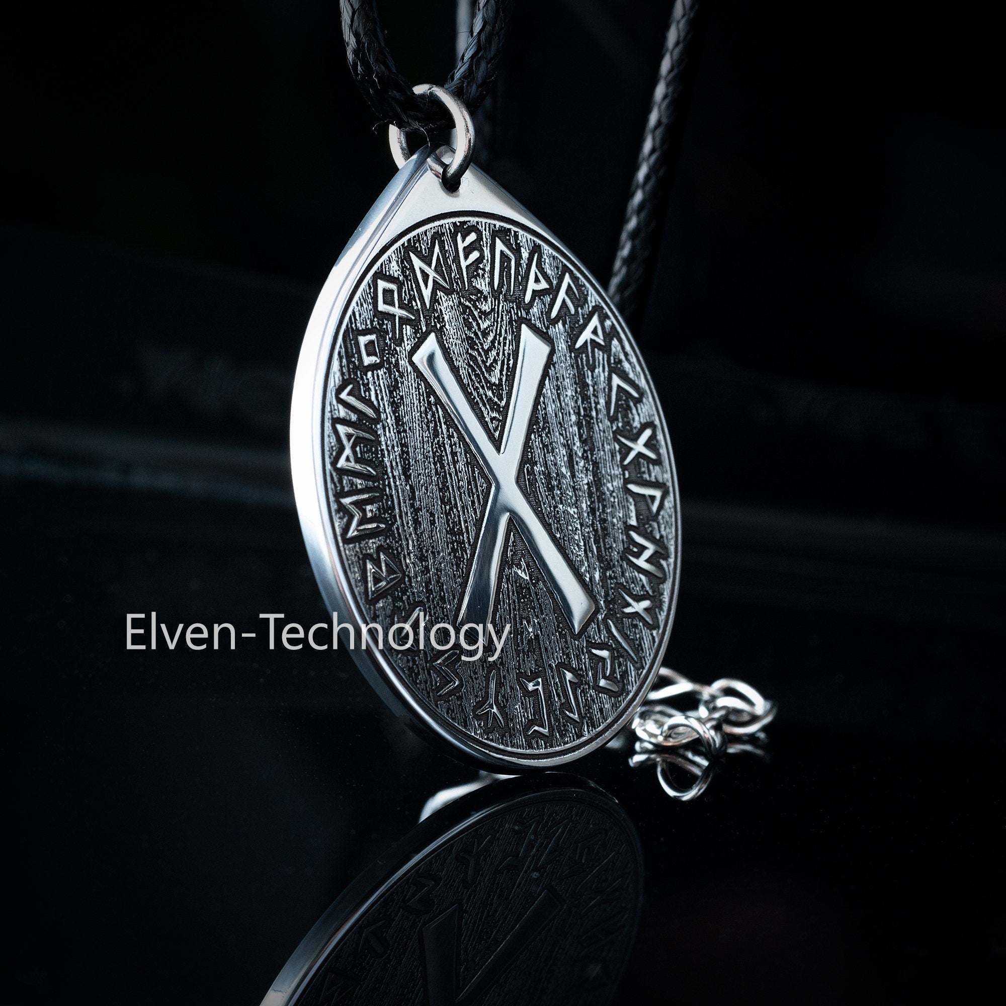 Viking Equilibrium Gebo Rune pendant in Wheel of Universe North Celtic amulet Elder Futhark talisman occult magic