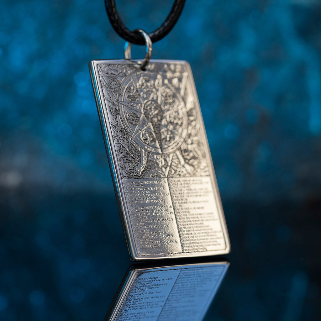 Emerald Tablet Pendant: Azoth of the Philosophers Alchemy Amulet