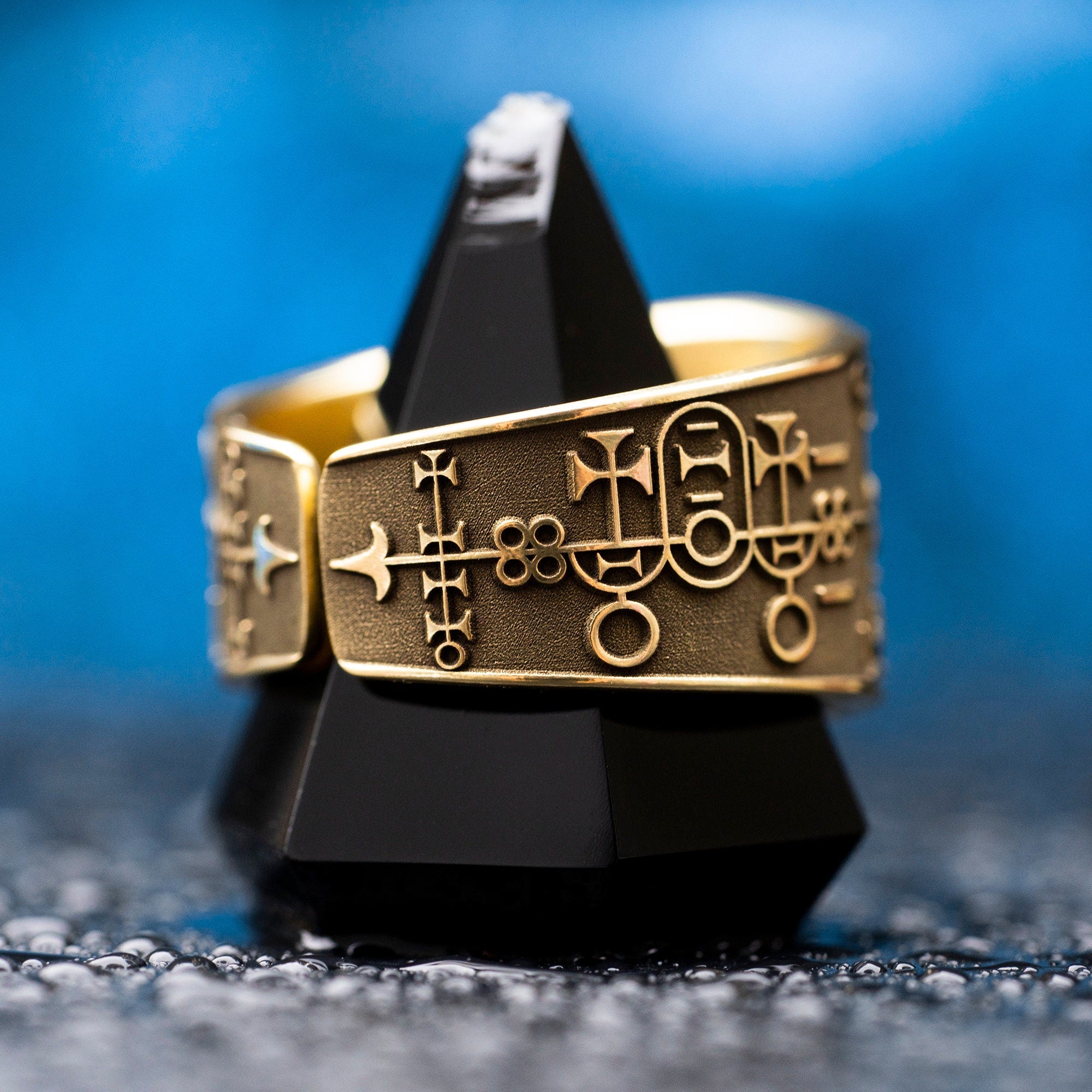 Marquis Forneus Brass Ring: Lesser Key of Solomon Seal, Adjustable