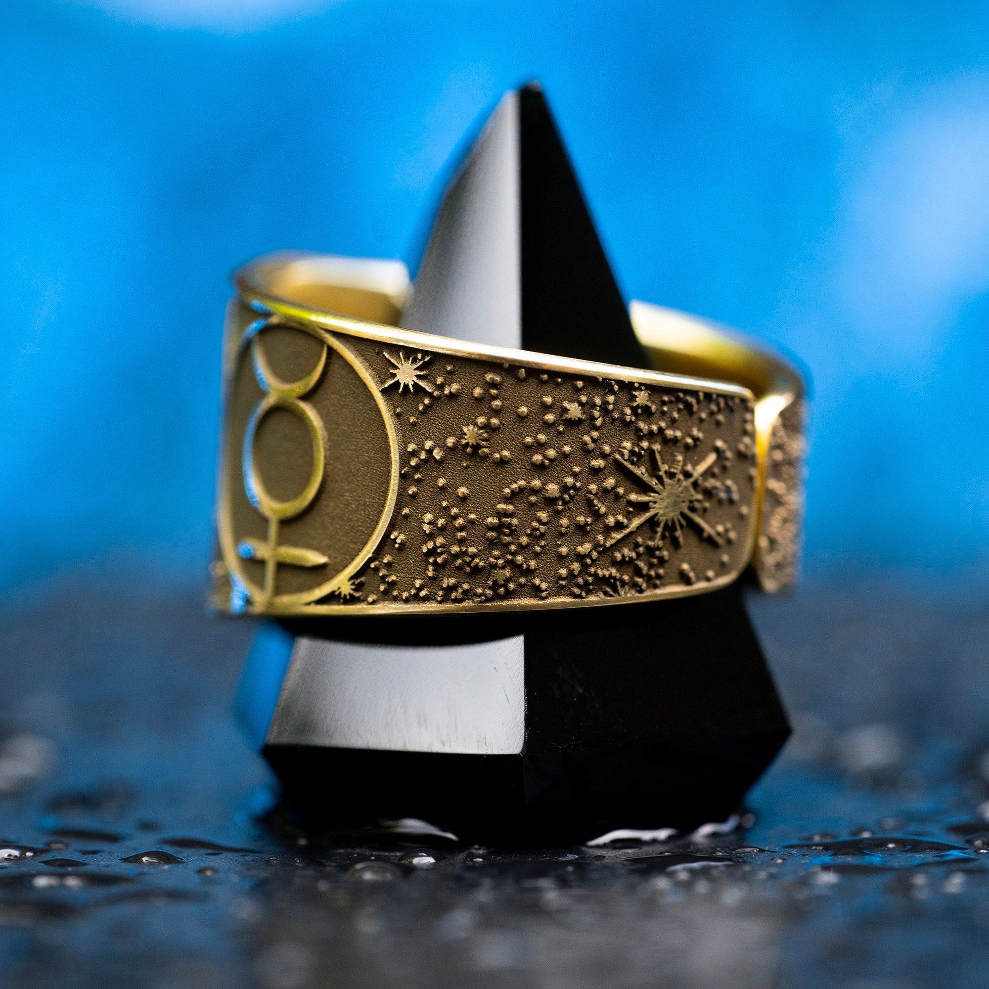 Goetia Second Pentacle of Mercury Seal Ring: Kabbalah Amulet Talisman