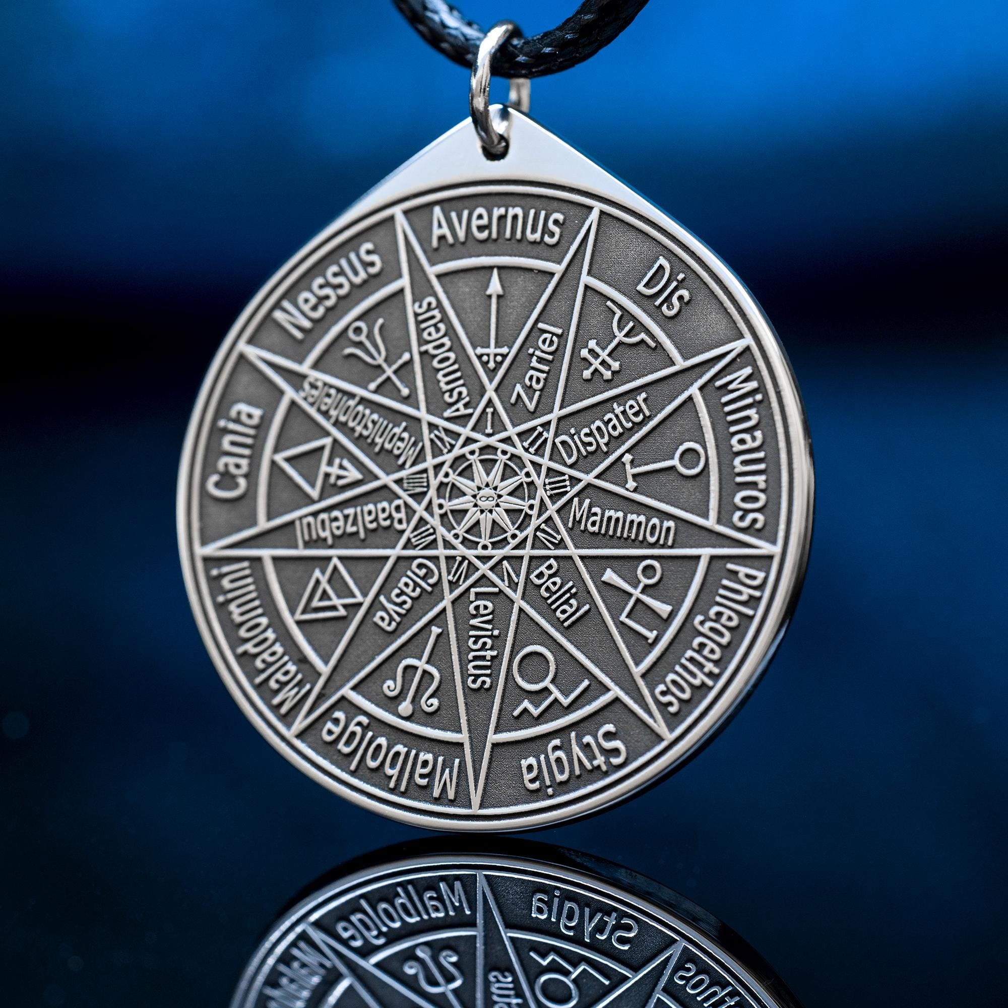 Nine Hells Compass:  Solomon Demons, kabbalah amulet occult magic goetia talisman