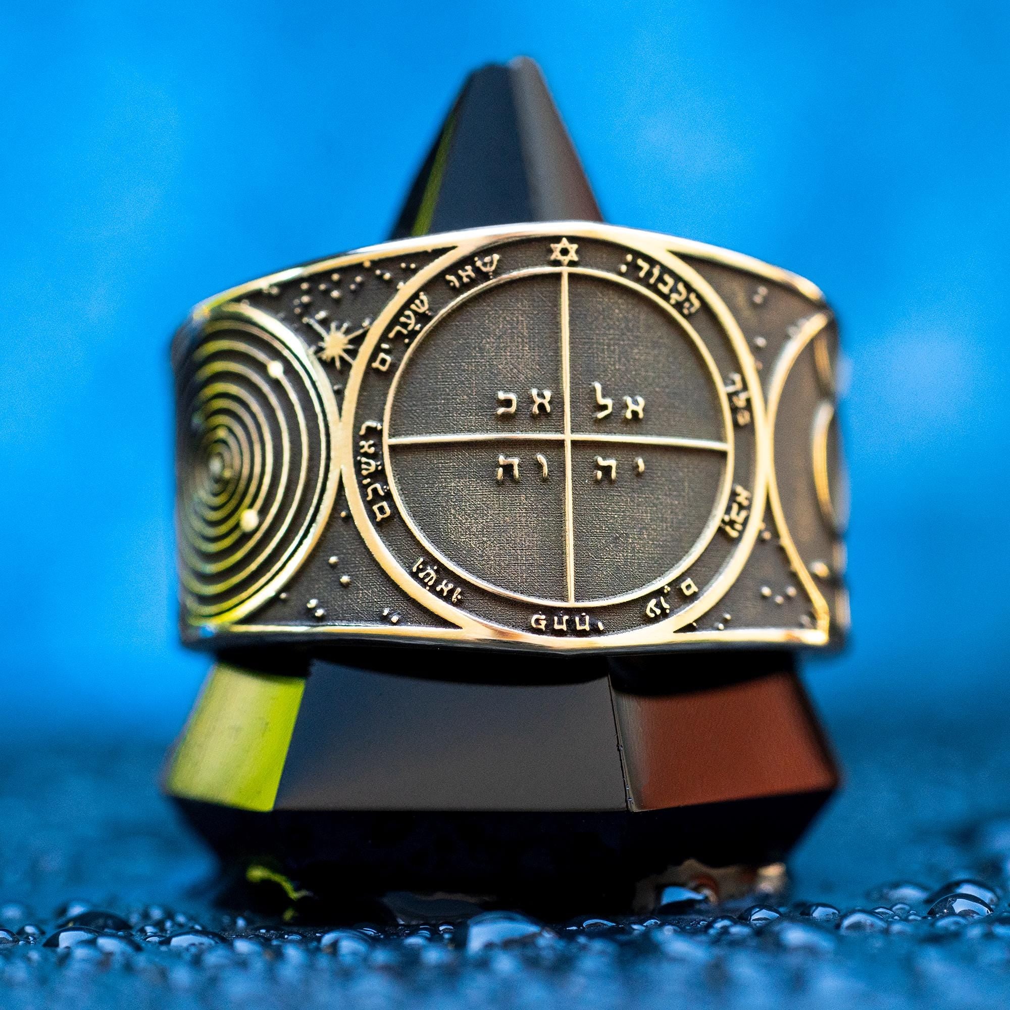 Goetia Fifth Pentacle of Mercury Ring: Kabbalah Amulet Talisman