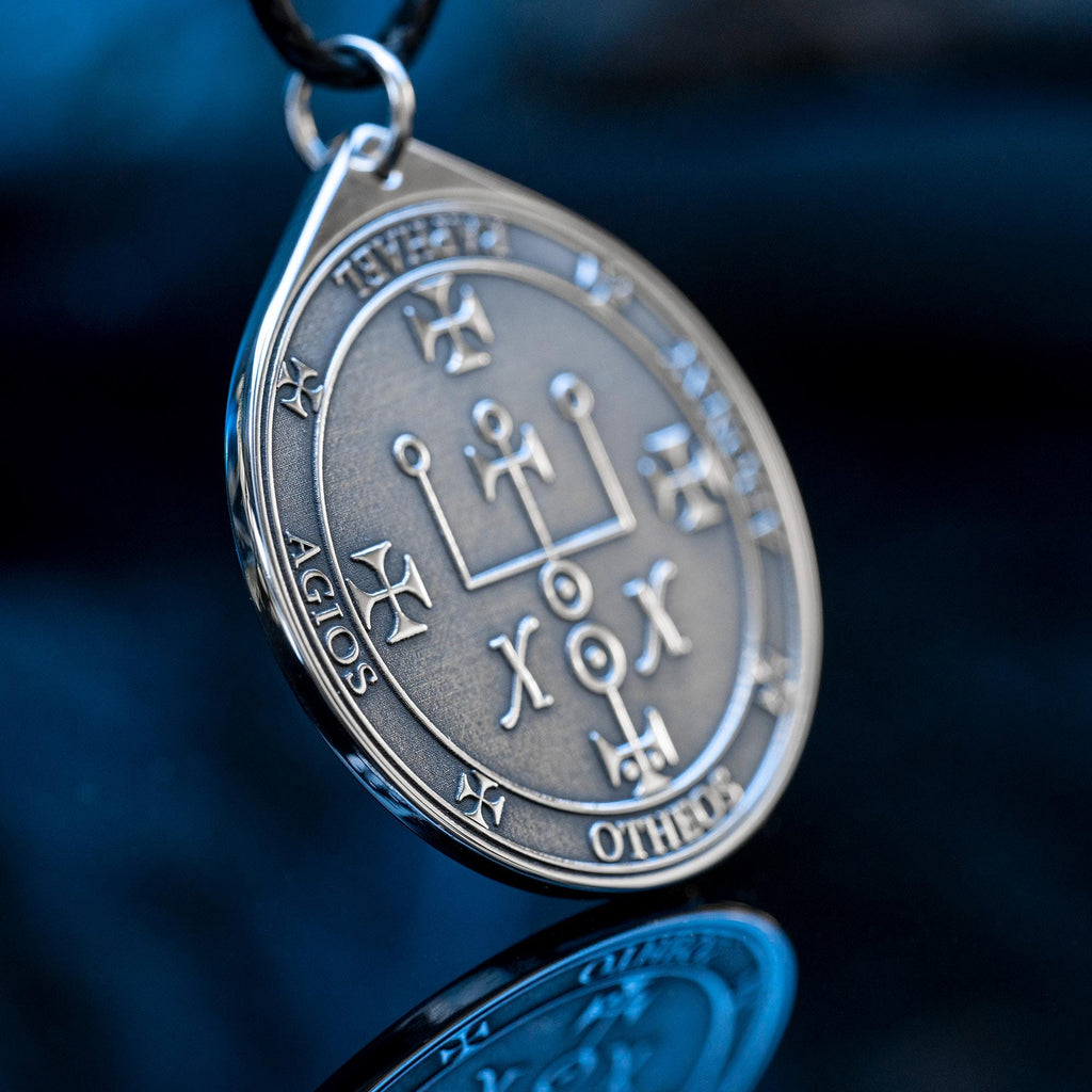 Archangel Raphael Pendant: Seal of Solomon Amulet - Stainless Steel