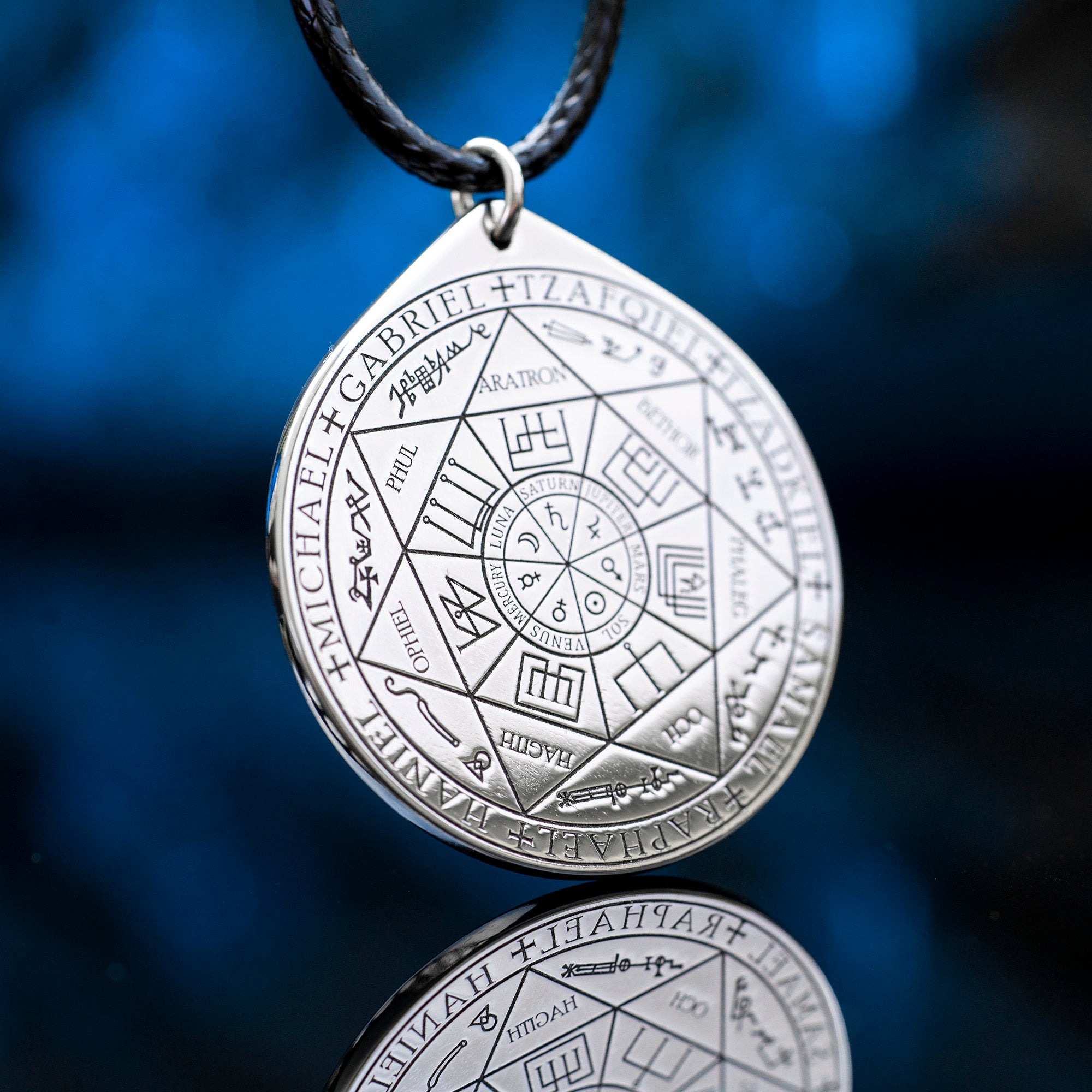 Seven Archangels Seal Pendant: Solomon Kabbalah Amulet