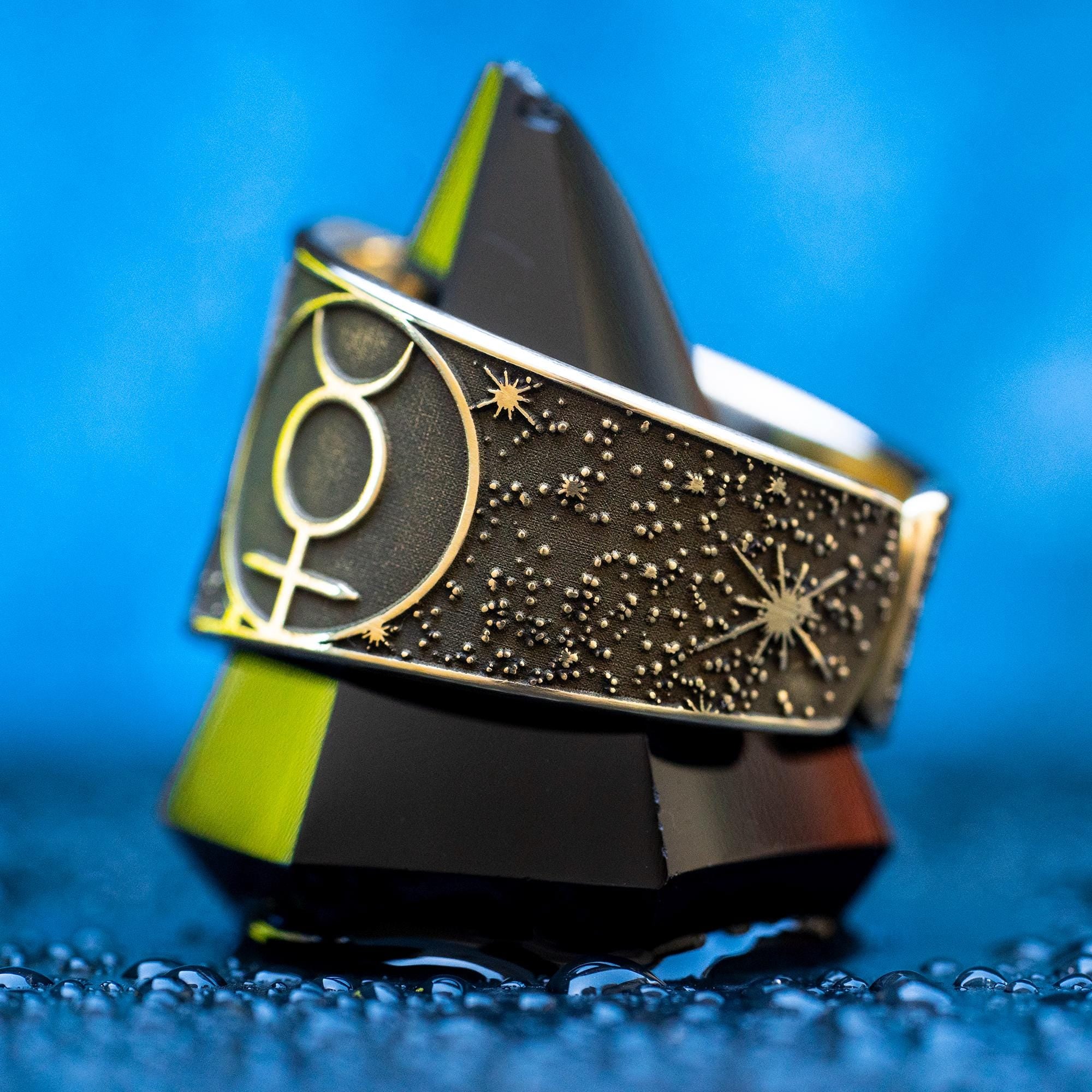 Goetia Fifth Pentacle of Mercury Ring: Kabbalah Amulet Talisman