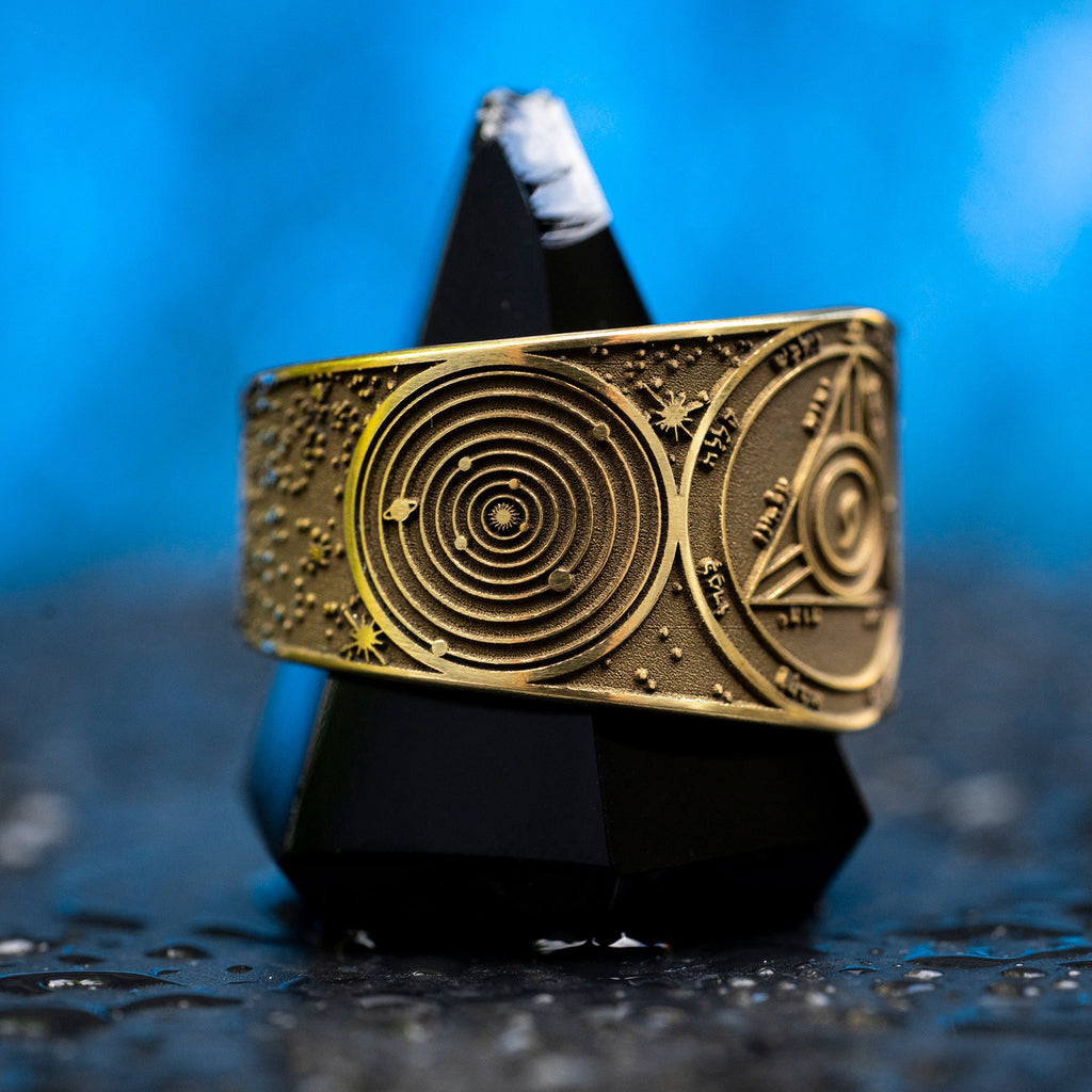 Goetia Fourth Pentacle of Saturn Ring: Kabbalah Amulet Talisman