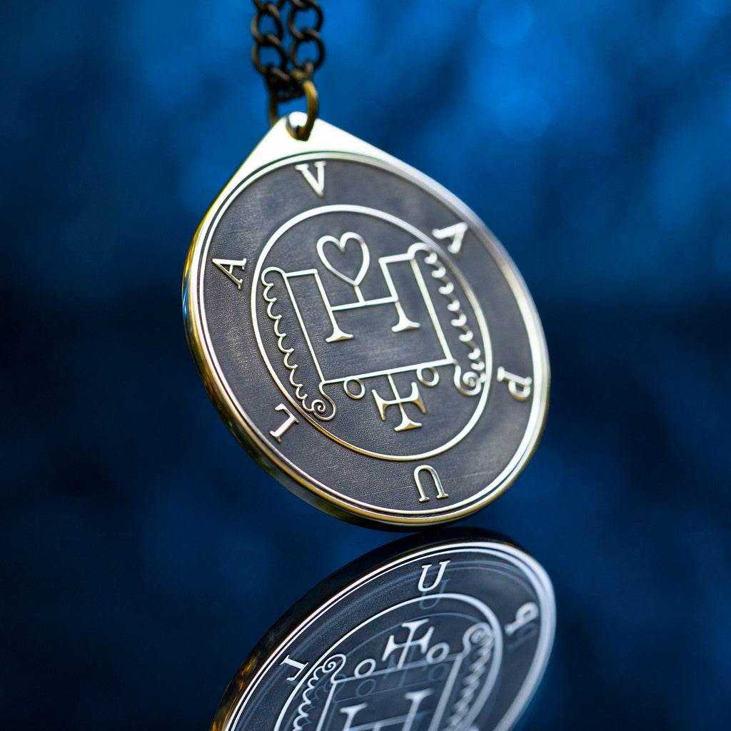 Duke Vapula Brass Pendant: Lesser Key of Solomon Seal Amulet