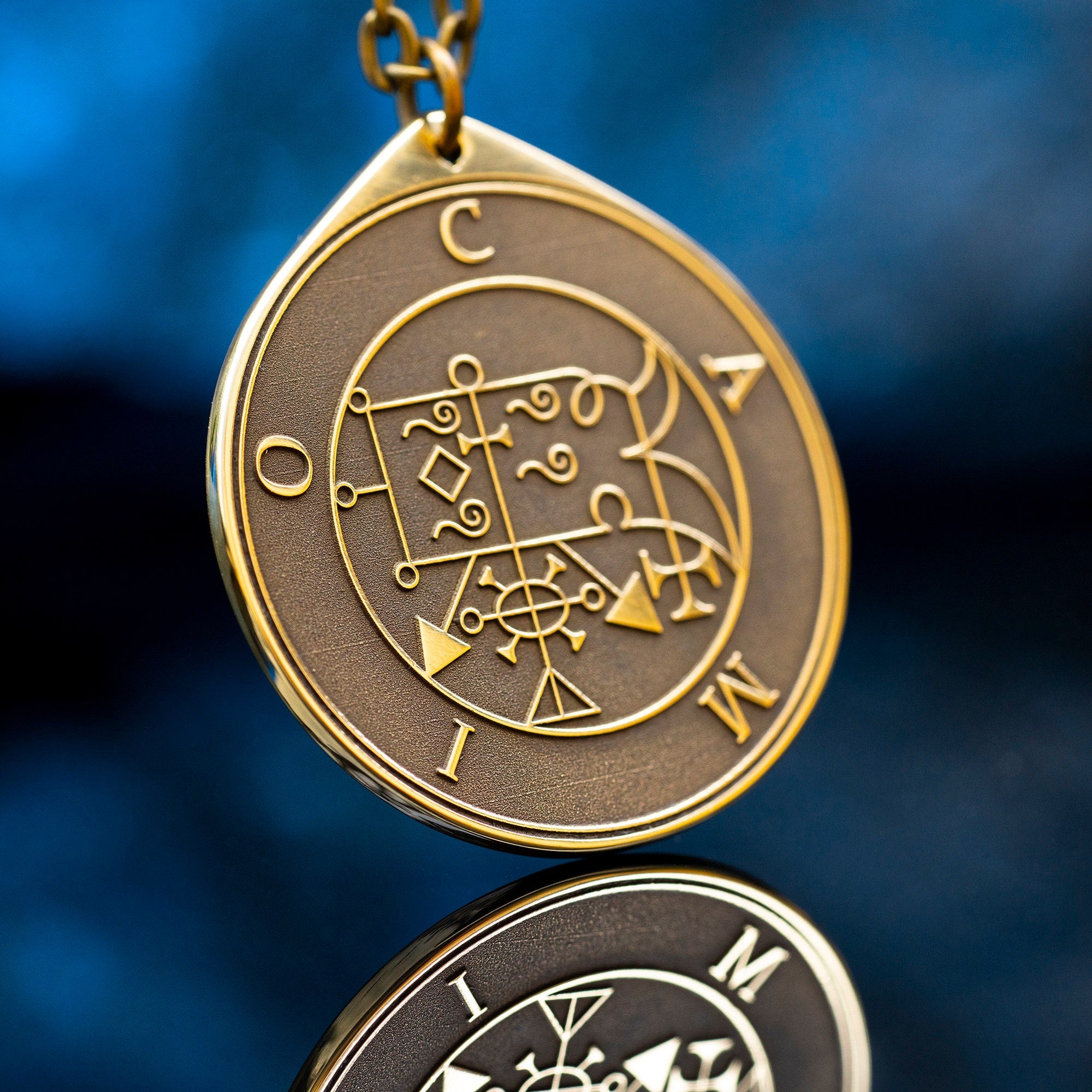 Camio Demon of True Answers and Understanding - Lesser Key of Solomon Seal demon pendant amulet kabbalah occult magic goetia talisman