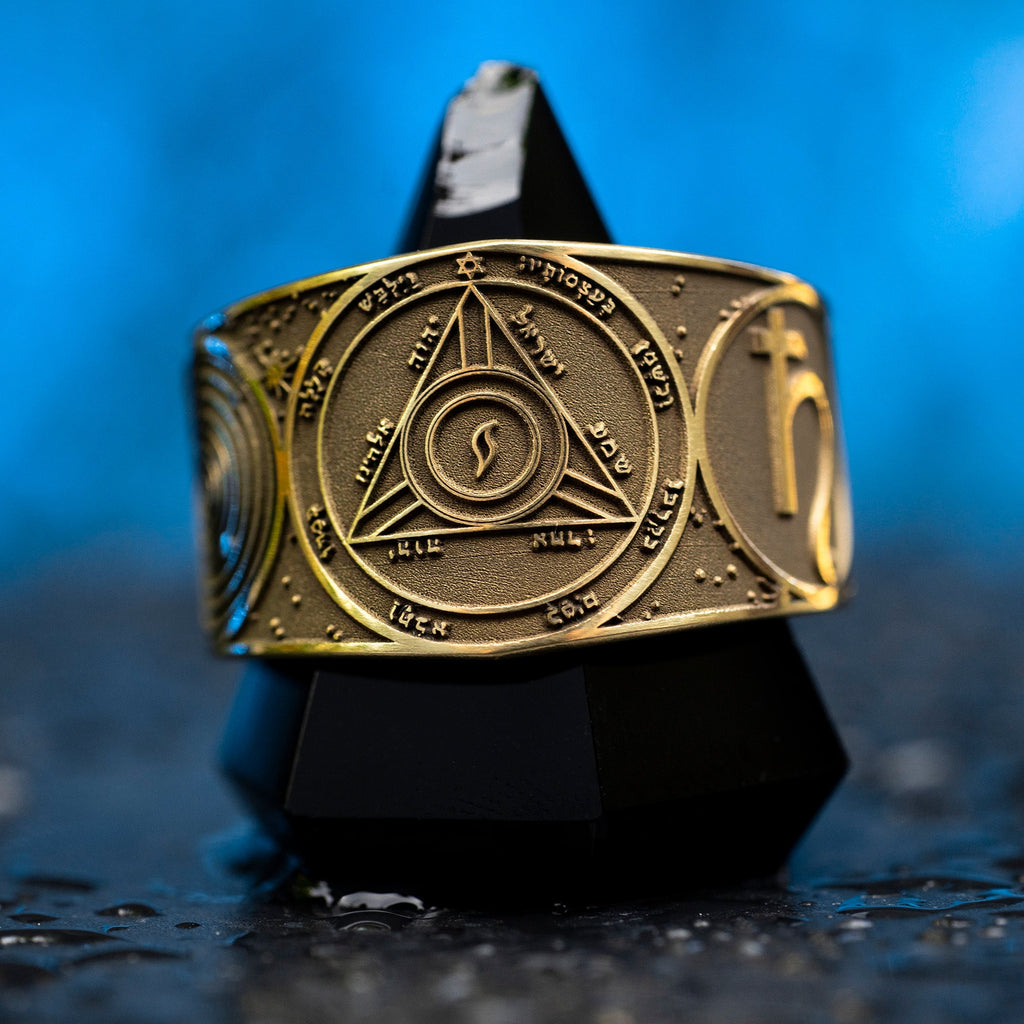 Goetia Fourth Pentacle of Saturn Ring: Kabbalah Amulet Talisman