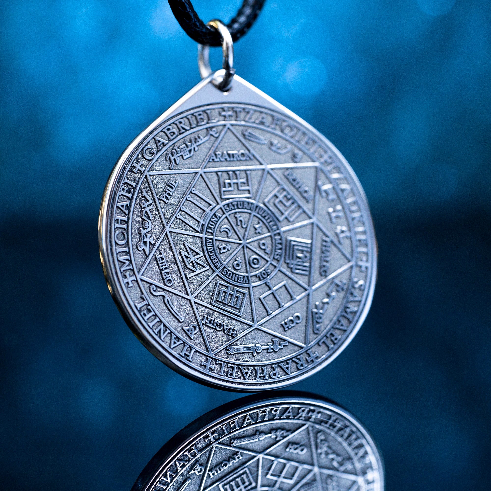 Seven Archangels Seal Pendant: Goetia Solomon Kabbalah Amulet