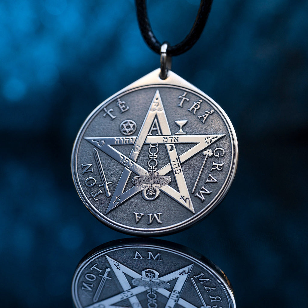 Tetragrammaton Pentagram Pendant: Solomon Seal Kabbalah Amulet