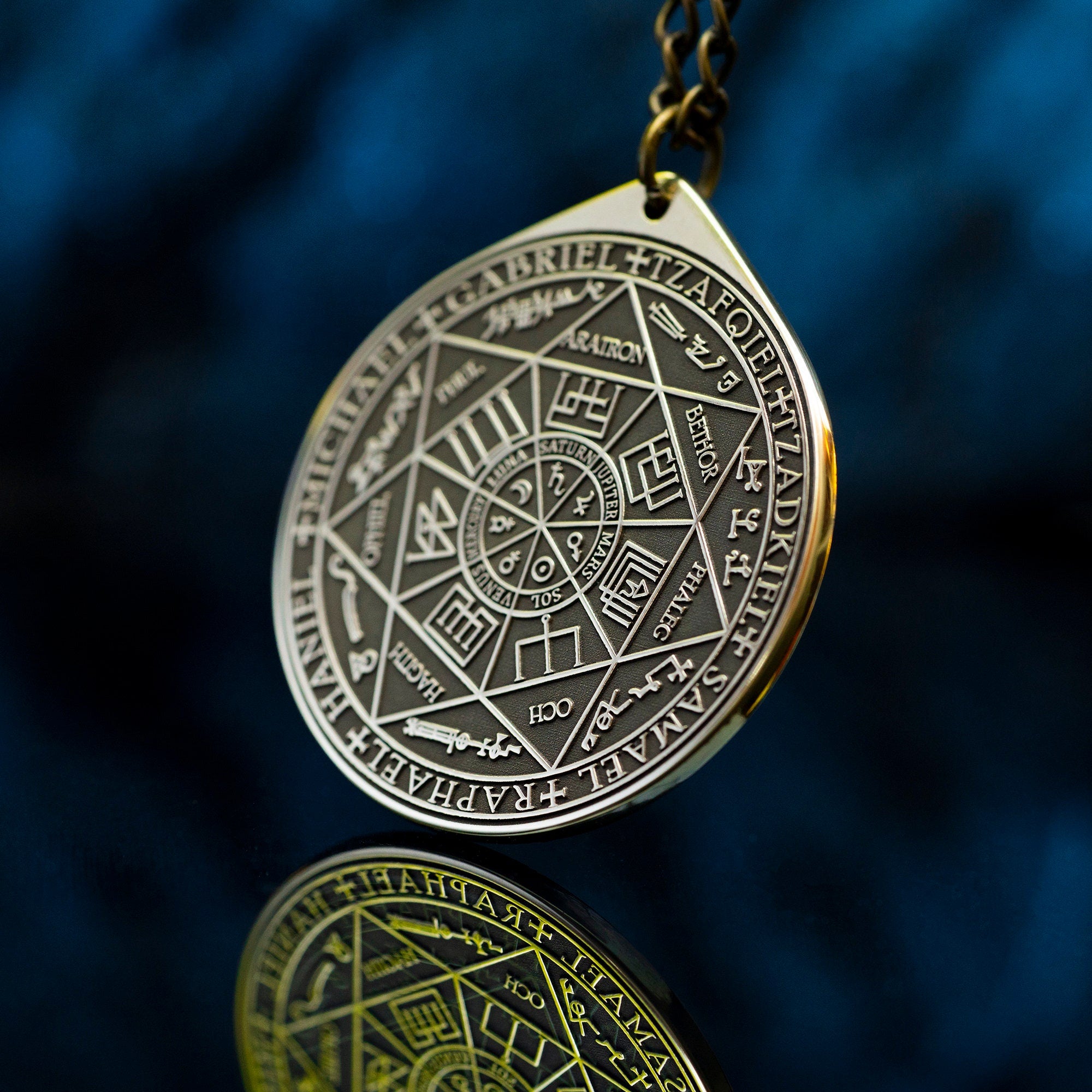 Seven Archangels Seal Pendant: Protection Solomon Kabbalah Amulet