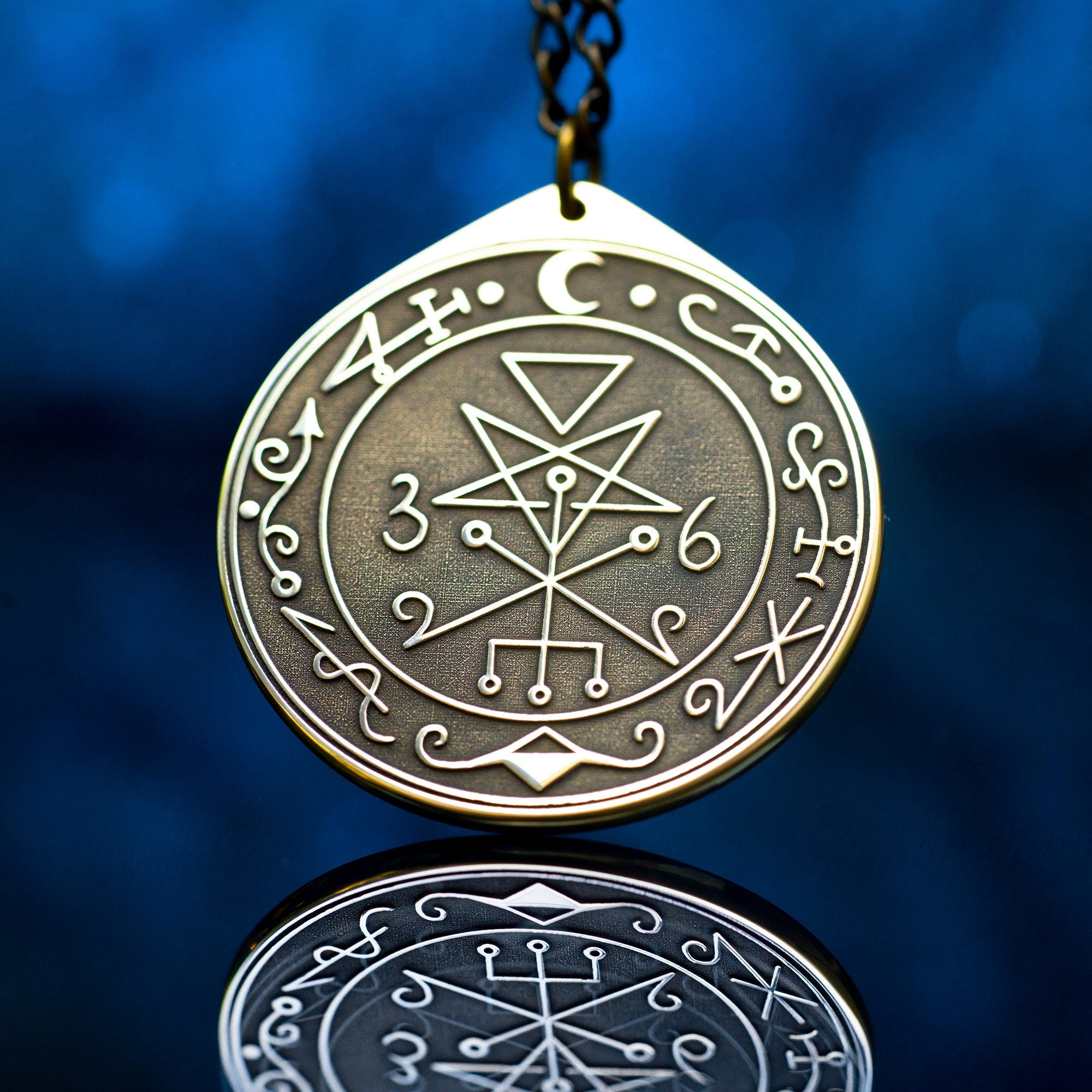 Lilith Seal Pendant: Goddess Demoness Amulet, Kabbalah Talisman
